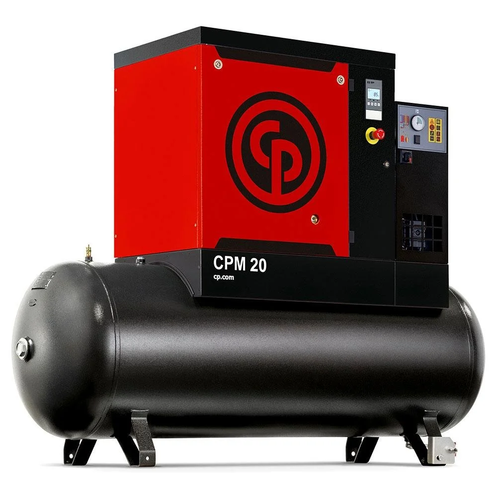 CPM 20/8 T DRY 15kW 20HP 500L Silent Screw Air Compressor with Tank & Dryer - MADE IN ITALY