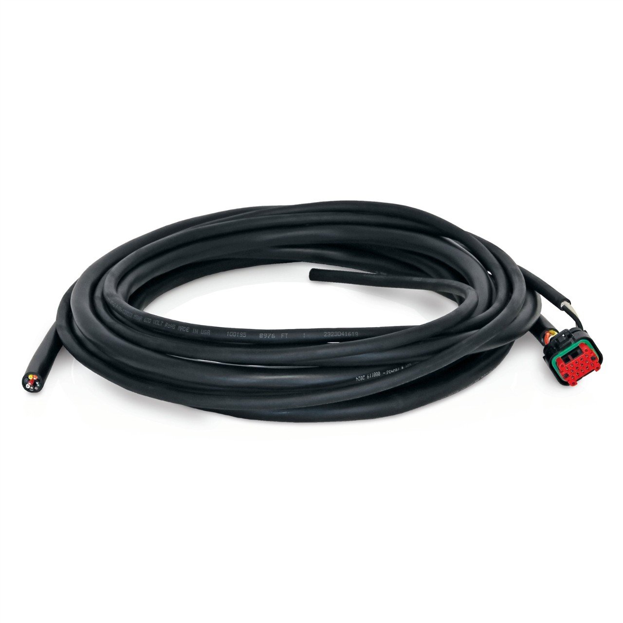 14-Pin Connector, 2-Wire, 10 ft Power In and 12-Wire Colour Coded 6.1 m Cable, Flying Leads