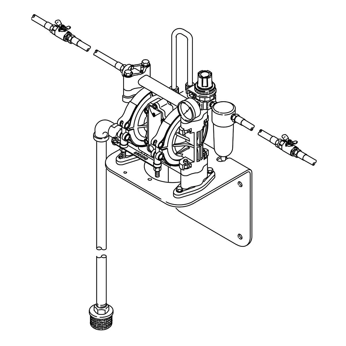 Graco | Husky 307 Series Pre-Mixed Windshield Wash Solvent and Coolant Dispense Diaphragm Pump Package
