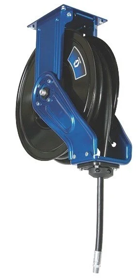 Graco | XD20, Oil, 13 mm (1/2 in.) Inlet, Bare Reel (13 mm X 15 m (1/2 in. X 50 ft.) Capacity), NPT, Truck/Bench Mount, Metallic Blue