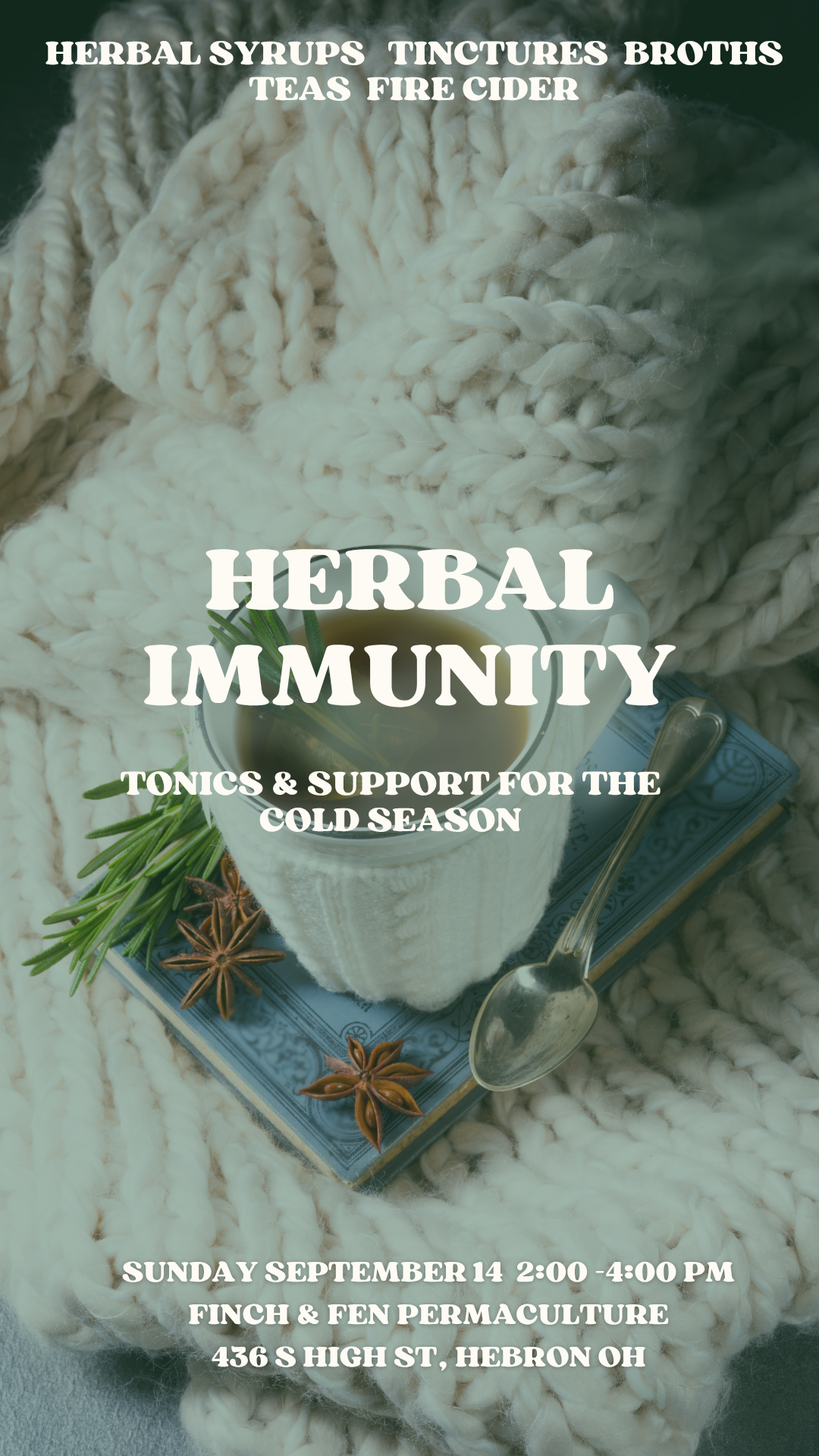Herbal Immunity: Tonics & Support for the Cold Season