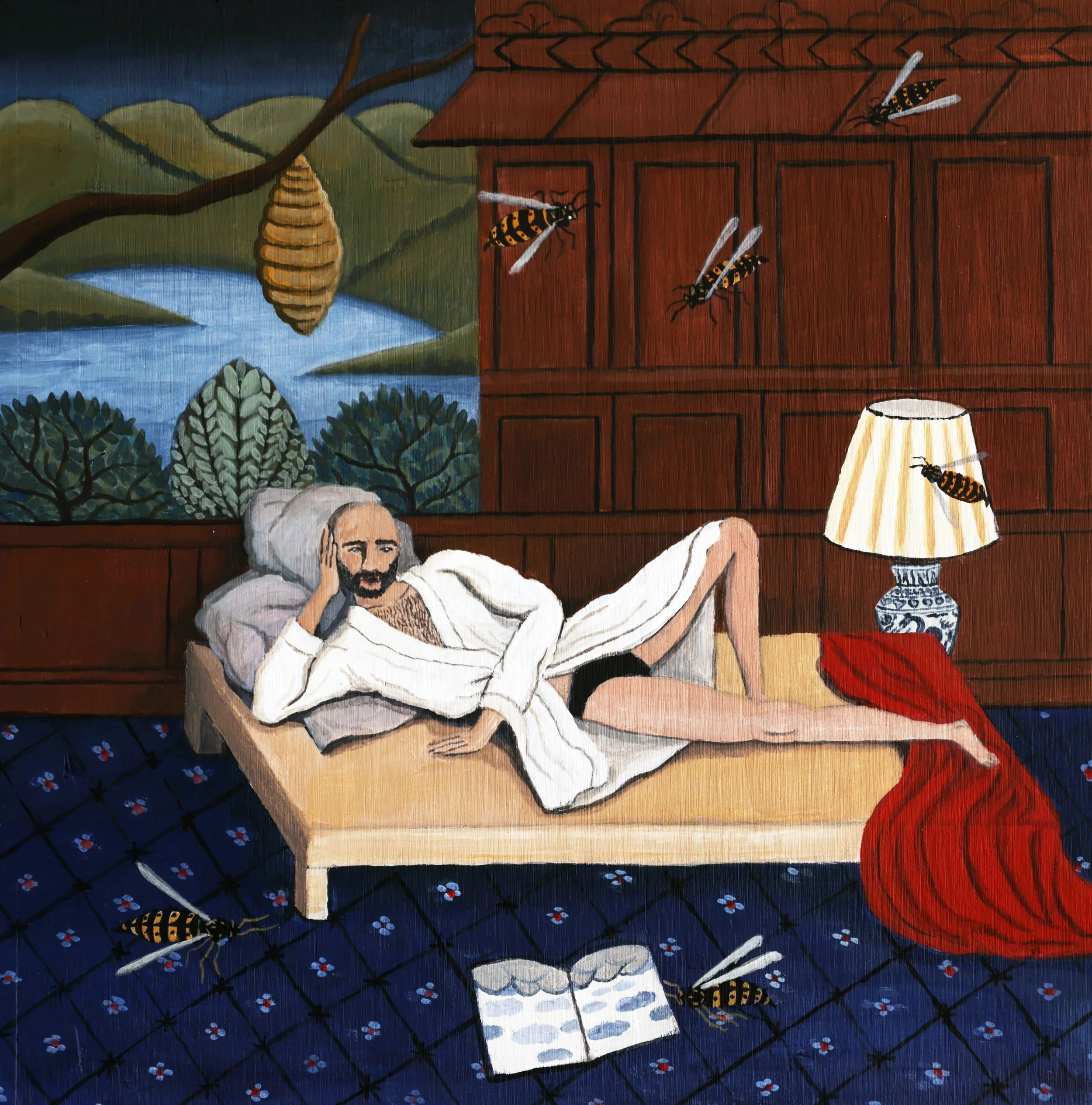 Fairlight selfportrait (30,5x30cm), acrylic on wood, 2024.JPG