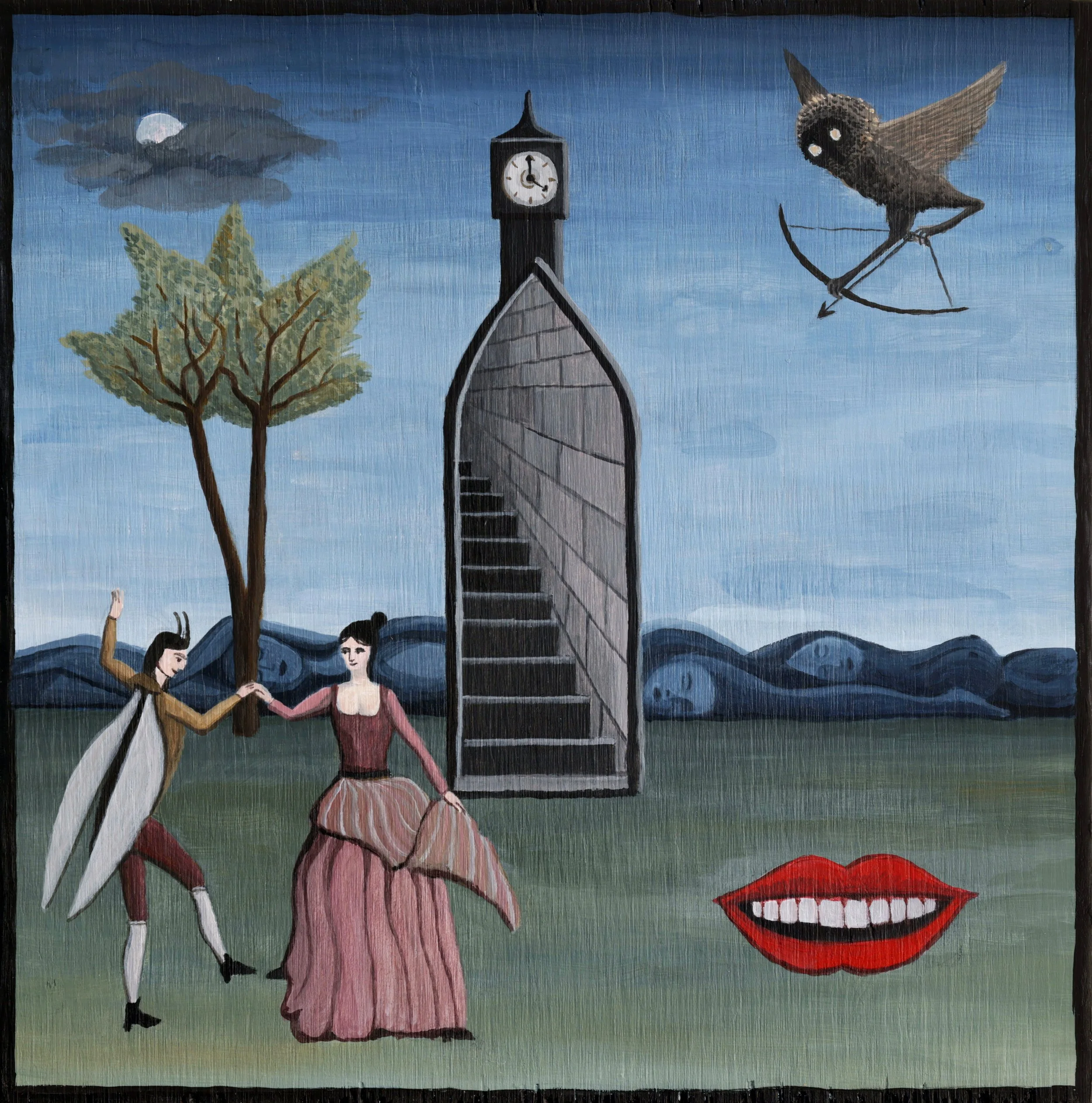 The dance (30,5x30cm), acrylic on wood, 2024.JPG