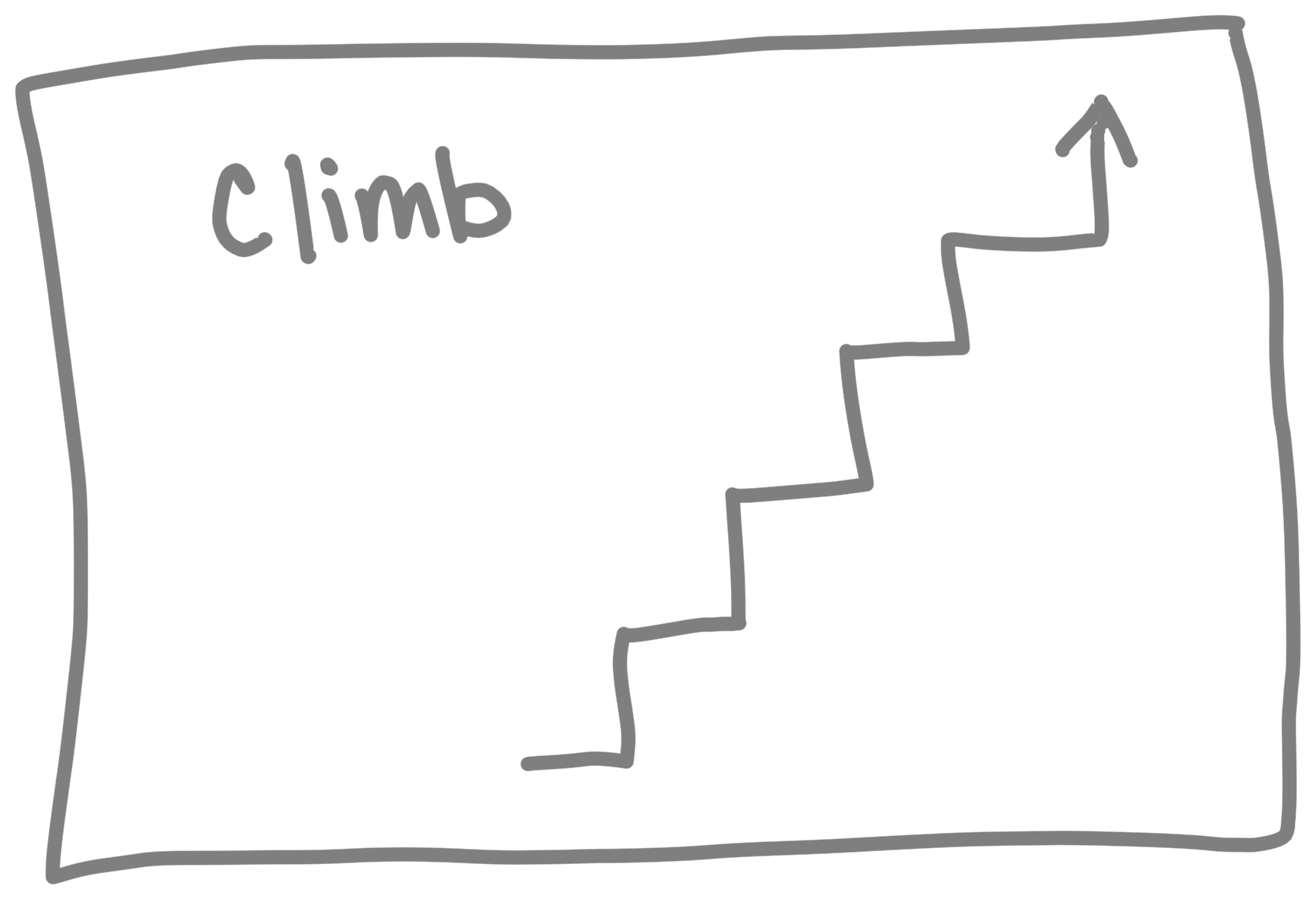 drawing of climbing to rise