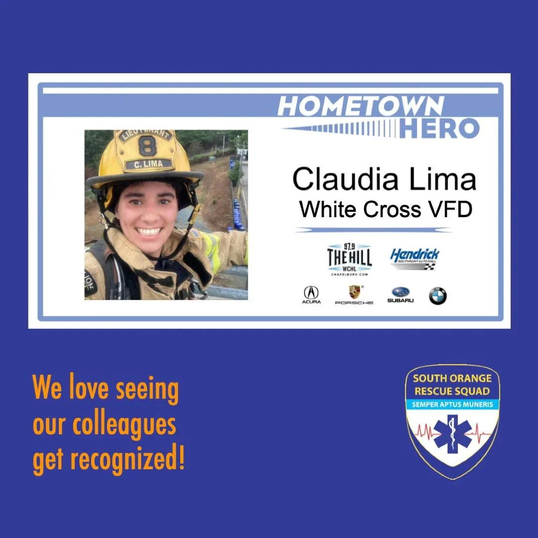 Congratulations to White Cross VFD's Claudia Lima for earning Hometown Hero recognition! Learn more about her at
chapelboro.com/town-square/hometown-hero-claudia-lima! #emergencyresponse #ocnc