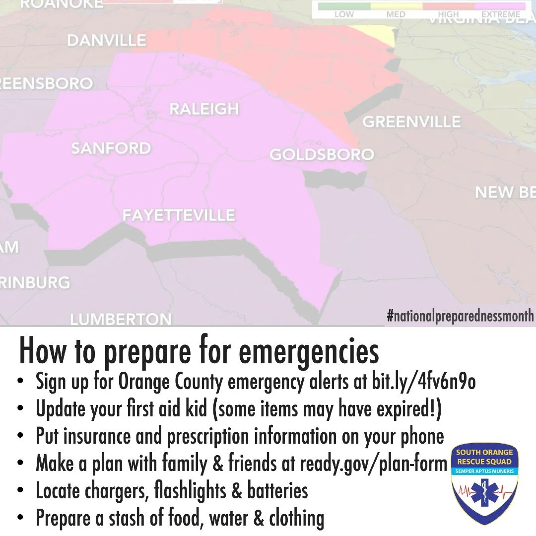 As we close out #nationalpreparednessmonth, remember that preparing for an emergency is easier than you think. You can help older folks or kids away at school to make their plans, too! 🧡 Sign up for #OCNC emergency alerts at bit.ly/4fv6n9o, and get 