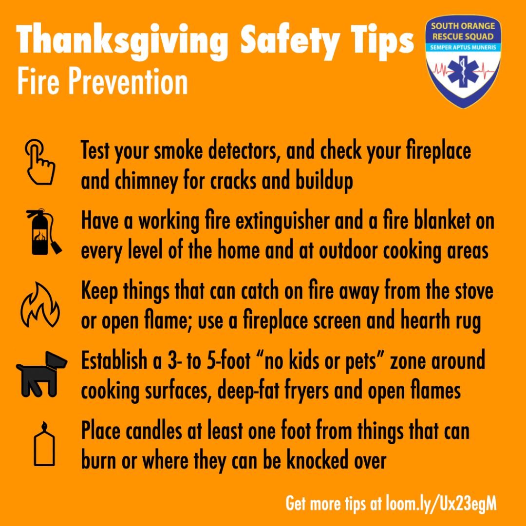 🦃Thanksgiving's almost here.🦃 Our CPR &amp; Community Education Lead Caroline Williams serves up advice for a safe and healthy holiday in the South Orange Dispatch loom.ly/Ux23egM #thanksgiving #kitchensafety #fireprevention  #thanksgiving #kitchen