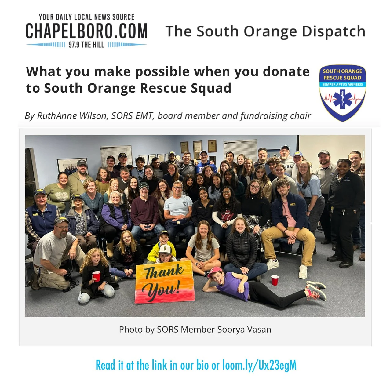 Thank you to everyone who contributed to our Giving Tuesday campaign &mdash; and our monthly donors! 🧡 Fundraising chair, RuthAnne Winston explains all the ways your gifts help us serve the community in this month&rsquo;s South Orange Dispatch. Just