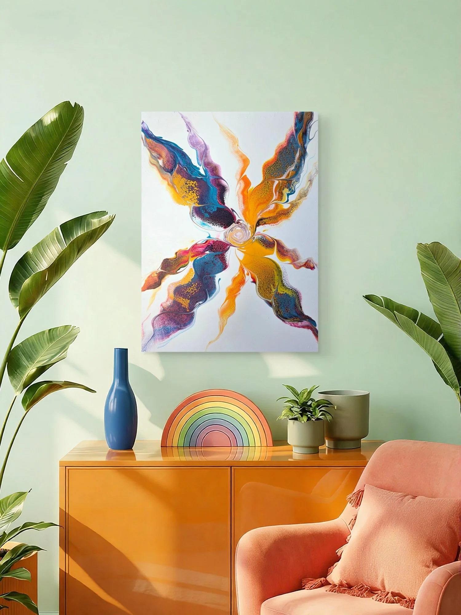 Rainbow Wheel - 80 x 60 x 5 cm