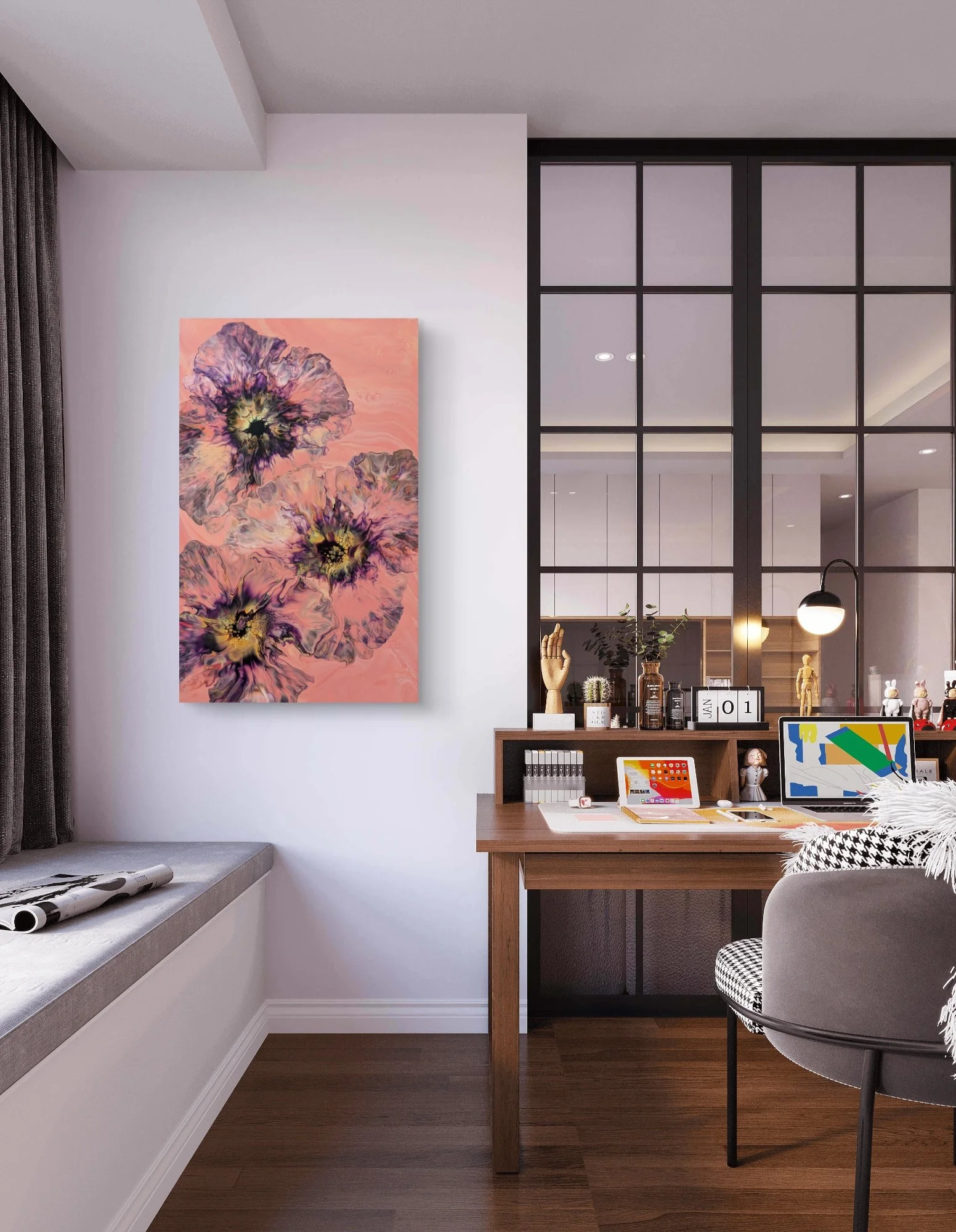 Blooming in Pink - 50 x 80 x 2 cm