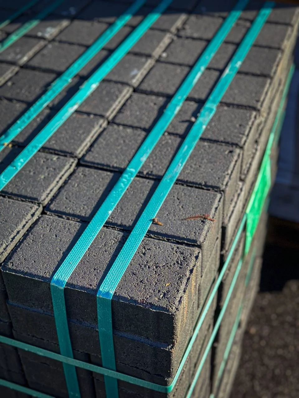 Charcoal blocks rapped in a green wrap
