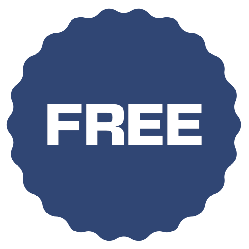 A circle with the word FREE in it