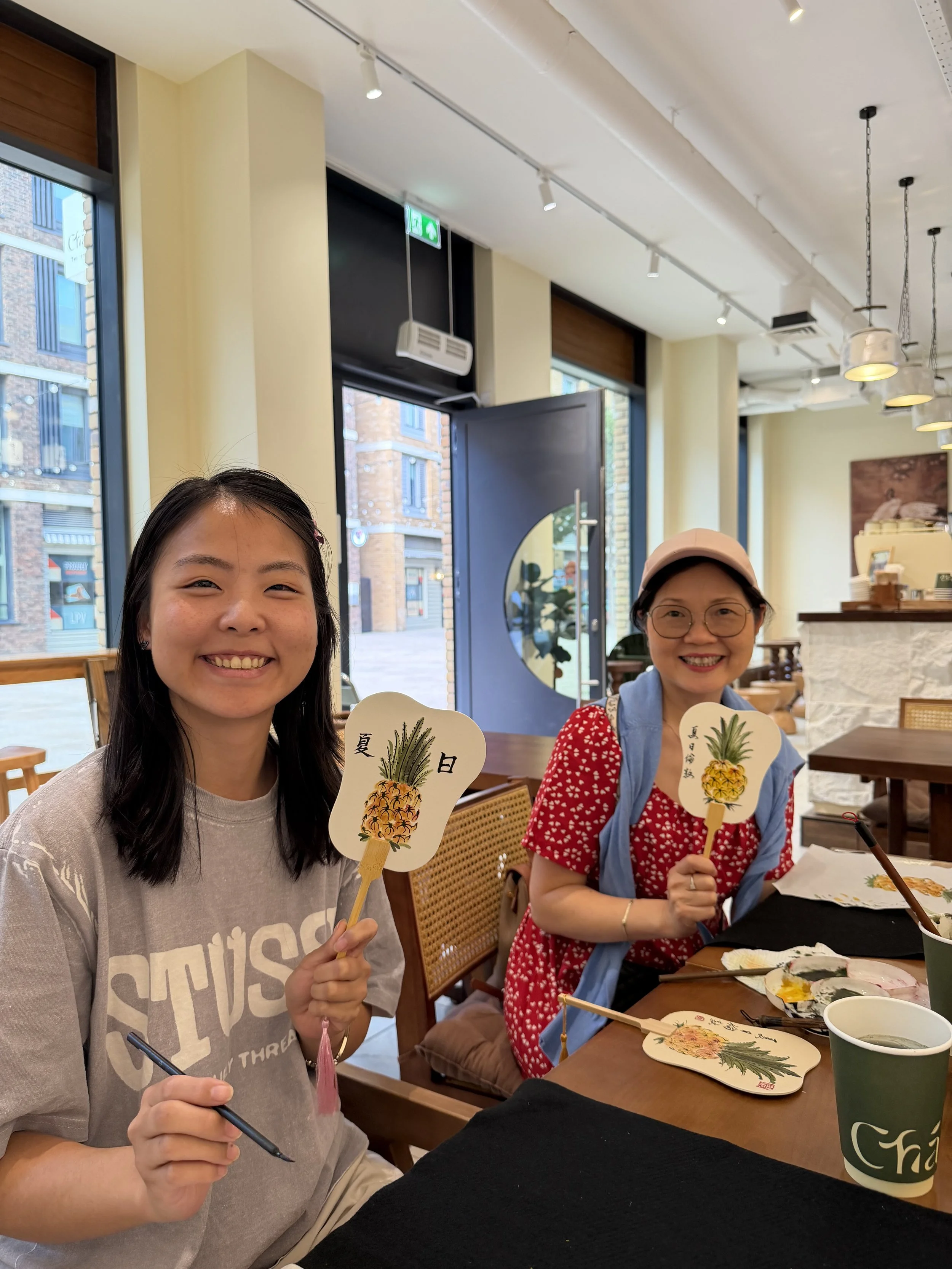 July 2026 Chinese Ink Painting Class in London — Summer Fan Workshop at Chá-Fé 