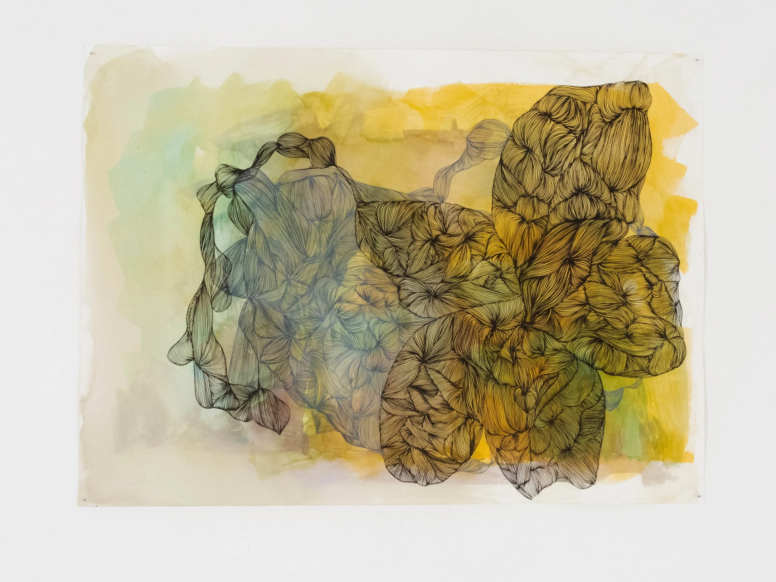 Sequela, 55.5x76cm, Chinese ink and watercolour on paper, 2021