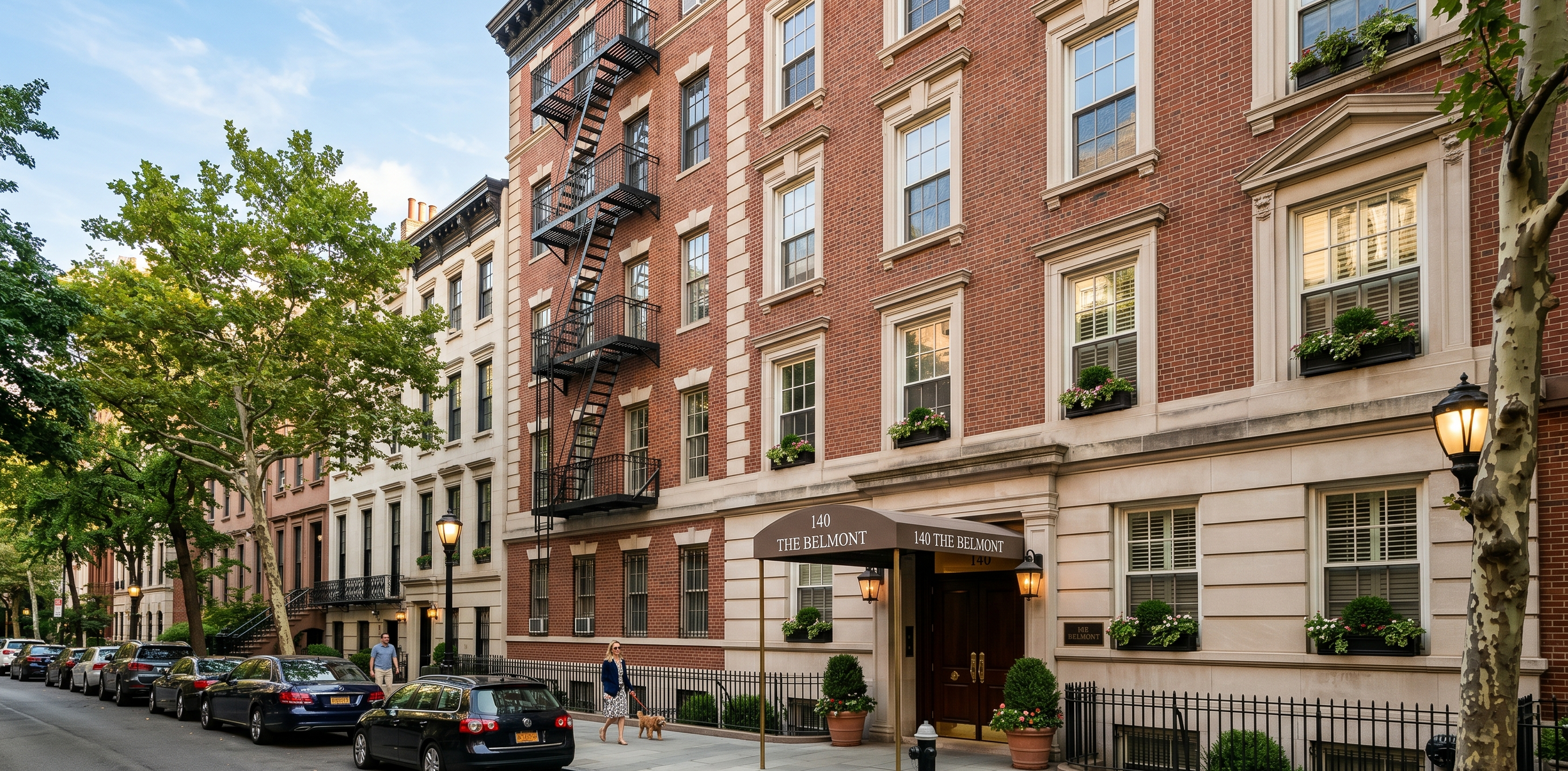 Exterior of a New York City apartment building that could be part of a land-lease property - what is a land lease? - blog by Kristen Shaker. Learn more at www.shaker.nyc
