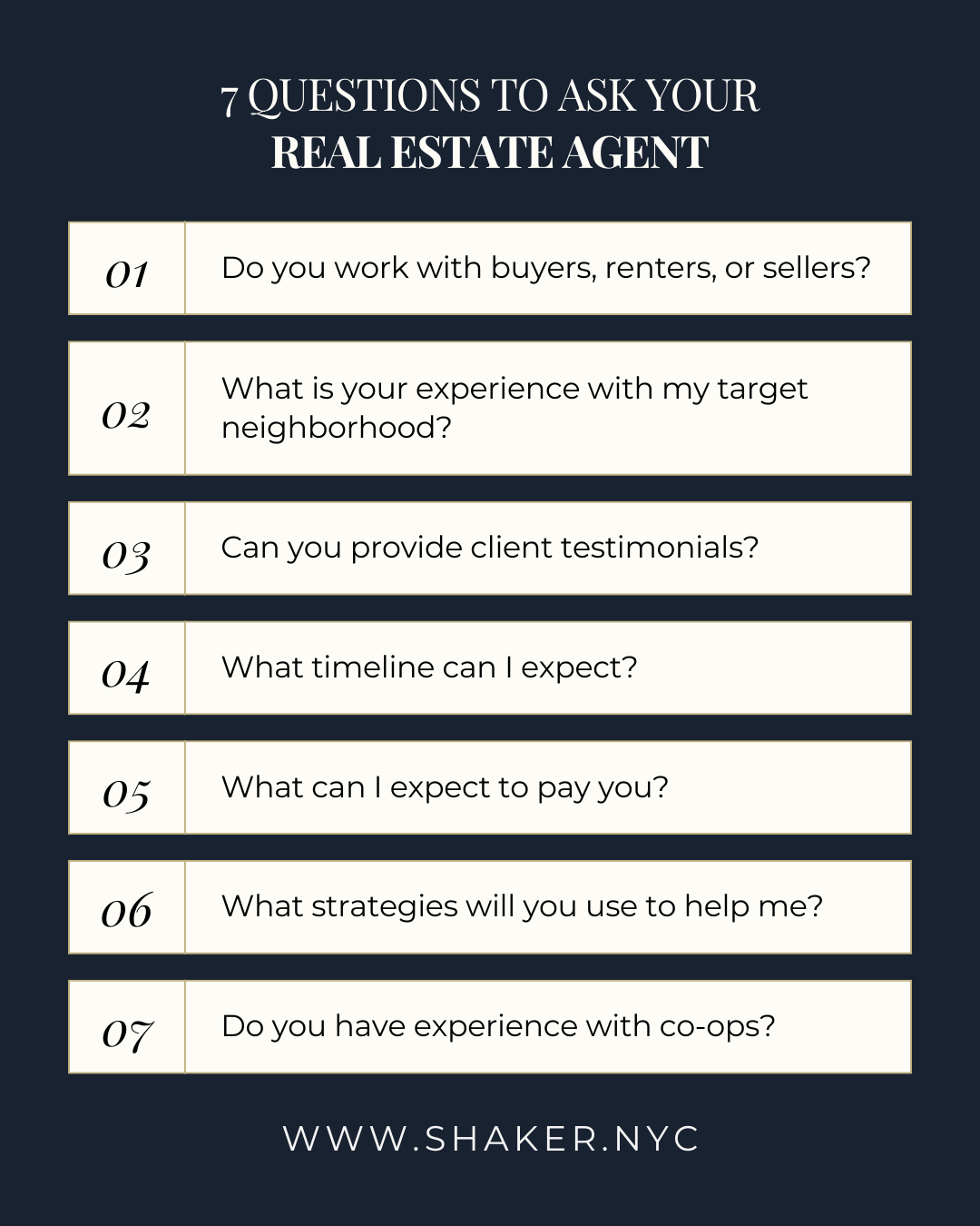 7 Must-Ask Questions: Hiring a Real Estate Agent in New York