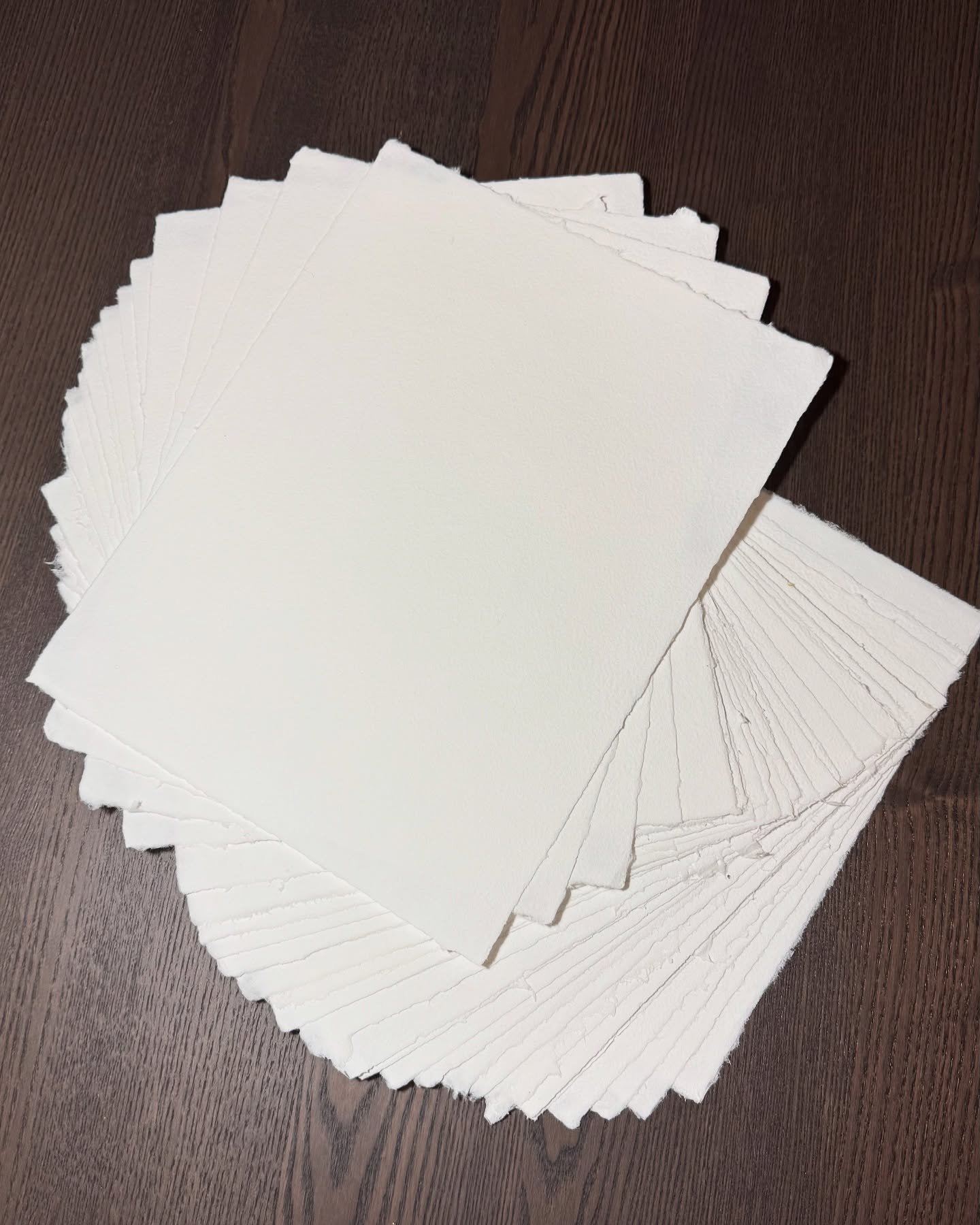 On Christmas I experimented with making some 100% cotton watercolor paper with my Mom , and the sheets are finally dry. Overall they turned out pretty nice, though a bit thinner than they probably should be. I think they&rsquo;ll also work nicely for