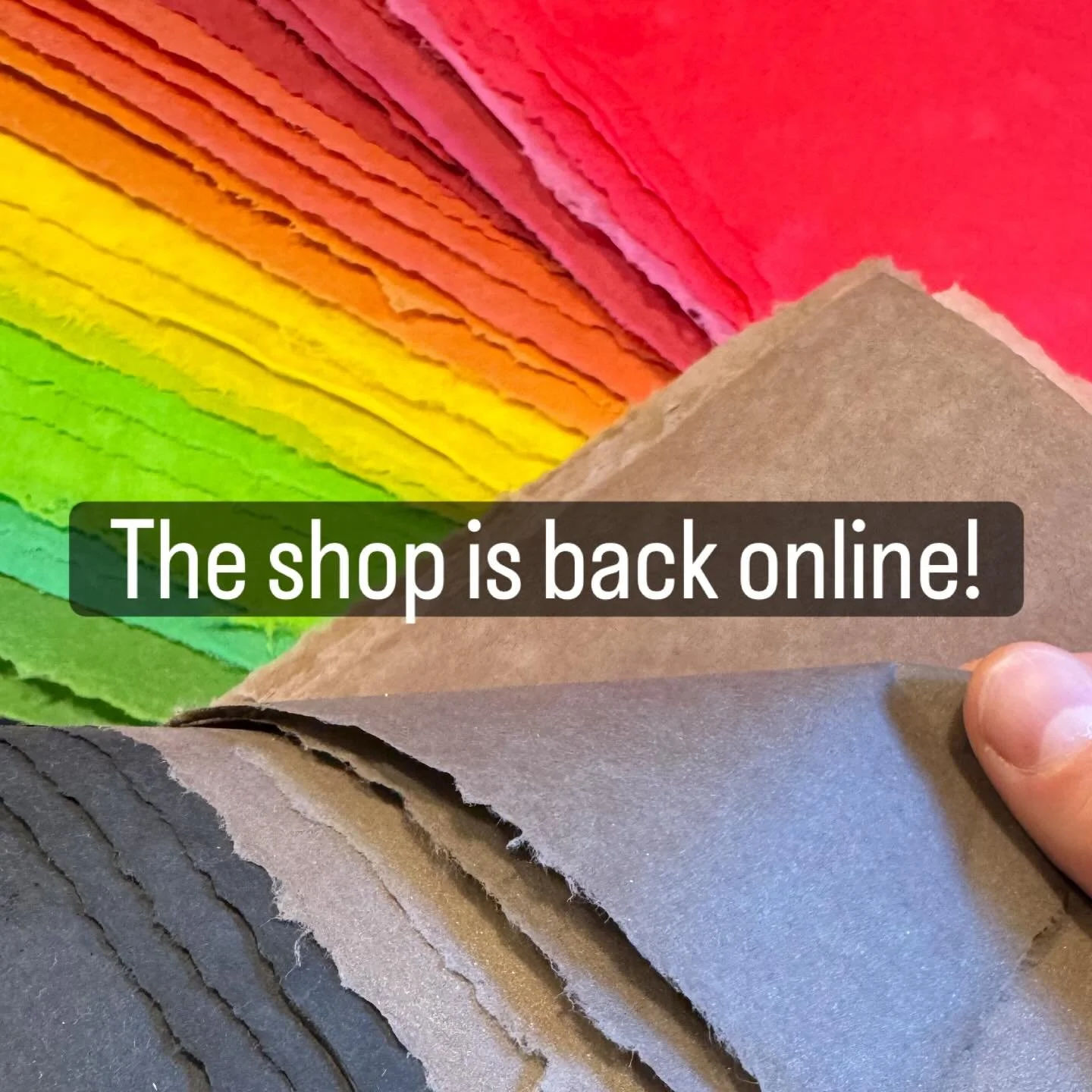 The Etsy shop is back online!
I&rsquo;ve added a bunch of different browns to the inventory as well. The sheets with mica are especially lovely! 😊

I&rsquo;ve also sent 80 sheets to be sold at the OrigamiUSA Convention in NYC in a few weeks, and wil