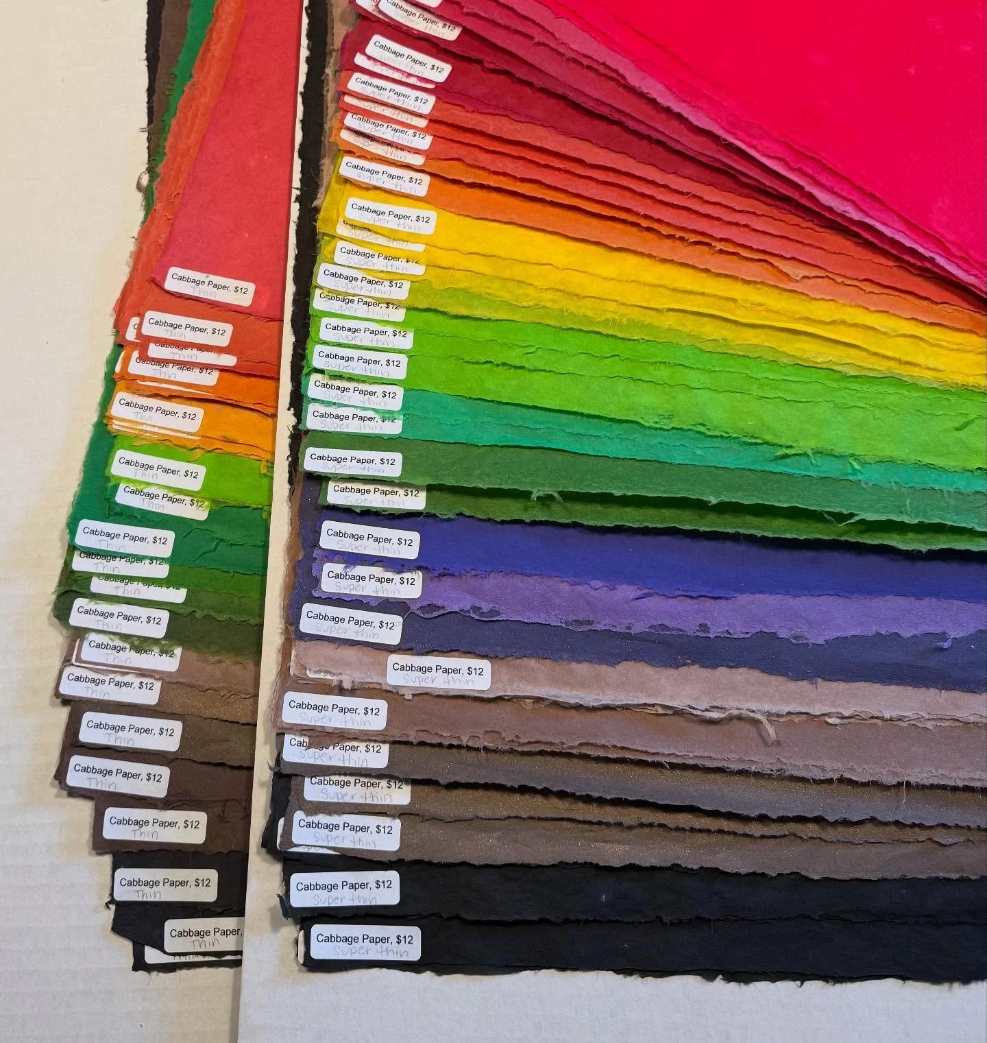 The OrigamiUSA Convention in NYC is next week! I won&rsquo;t be attending this year, but I&rsquo;ve sent 80 sheets that will be for sale at The Source; 50 super thin and 30 thin. Like all of my paper these do not require additional treating, they&rsq