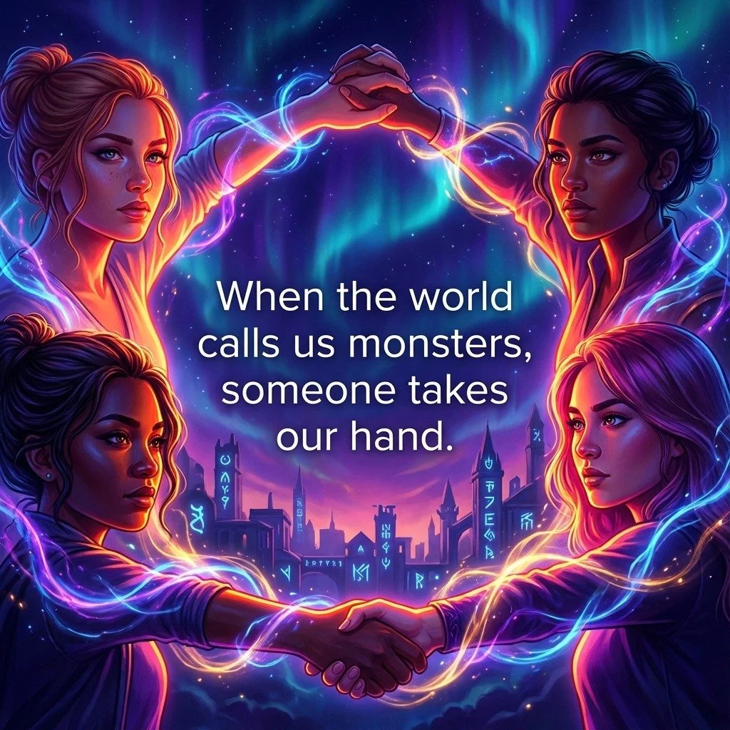 We search for magic. For safety. For people who will stand in the storm with us, hands clasped and eyes steady.

Witch fiction isn't just about spellwork. It's about building circles of trust, finding the sisters who lean in when the night grows cold