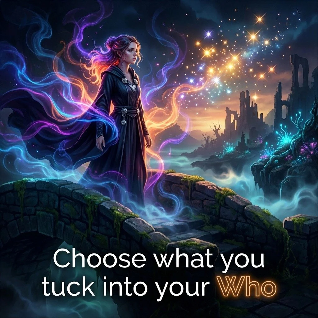 Some memories want to stay in the dark. Some try to build walls from old thunder.

But there are moments: a laugh, a kindness, a promise unbroken: that want to become bridges. Light crossing the chasm. 

You can choose which ones you tuck into the bu