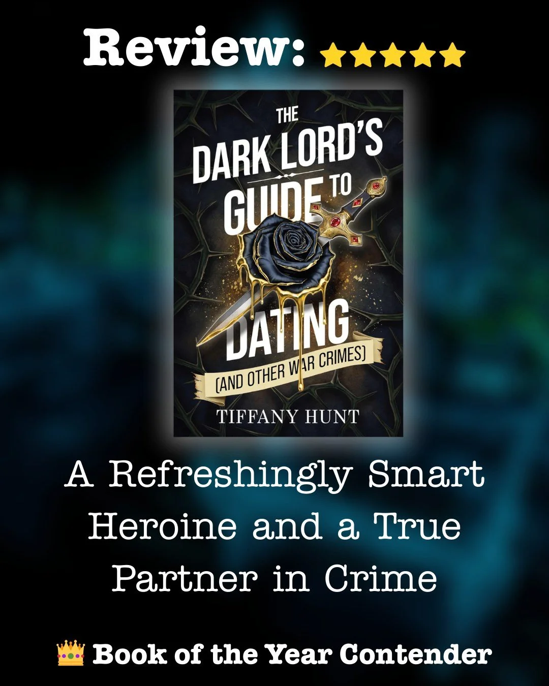 I found it. 

The first major contender of 2026. 

Lords of Dating Crimes by Tiffany Hunt. 

I am shouting. 
I might be. 
I don&rsquo;t care. 

This book lives in the space where worldbuilding meets actual craft. 
Where characters breathe instead of 