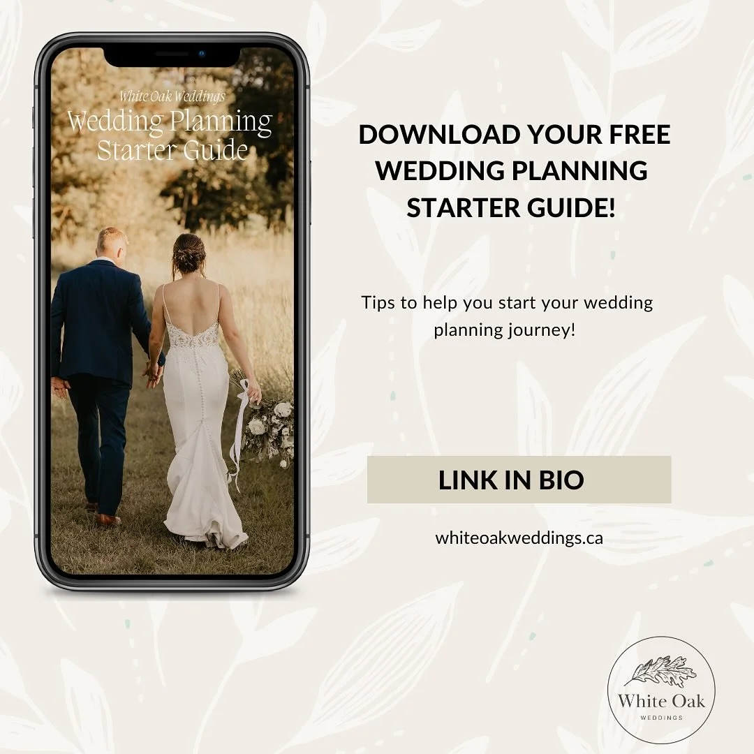 Newly engaged and feeling overwhelmed on where to start with planning? I&rsquo;m excited to share our FREE Wedding Planning Starter Guide! 

Head to the link in our bio to download your free copy! I hope you find it helpful 🤍💍

#whiteoakweddings #w