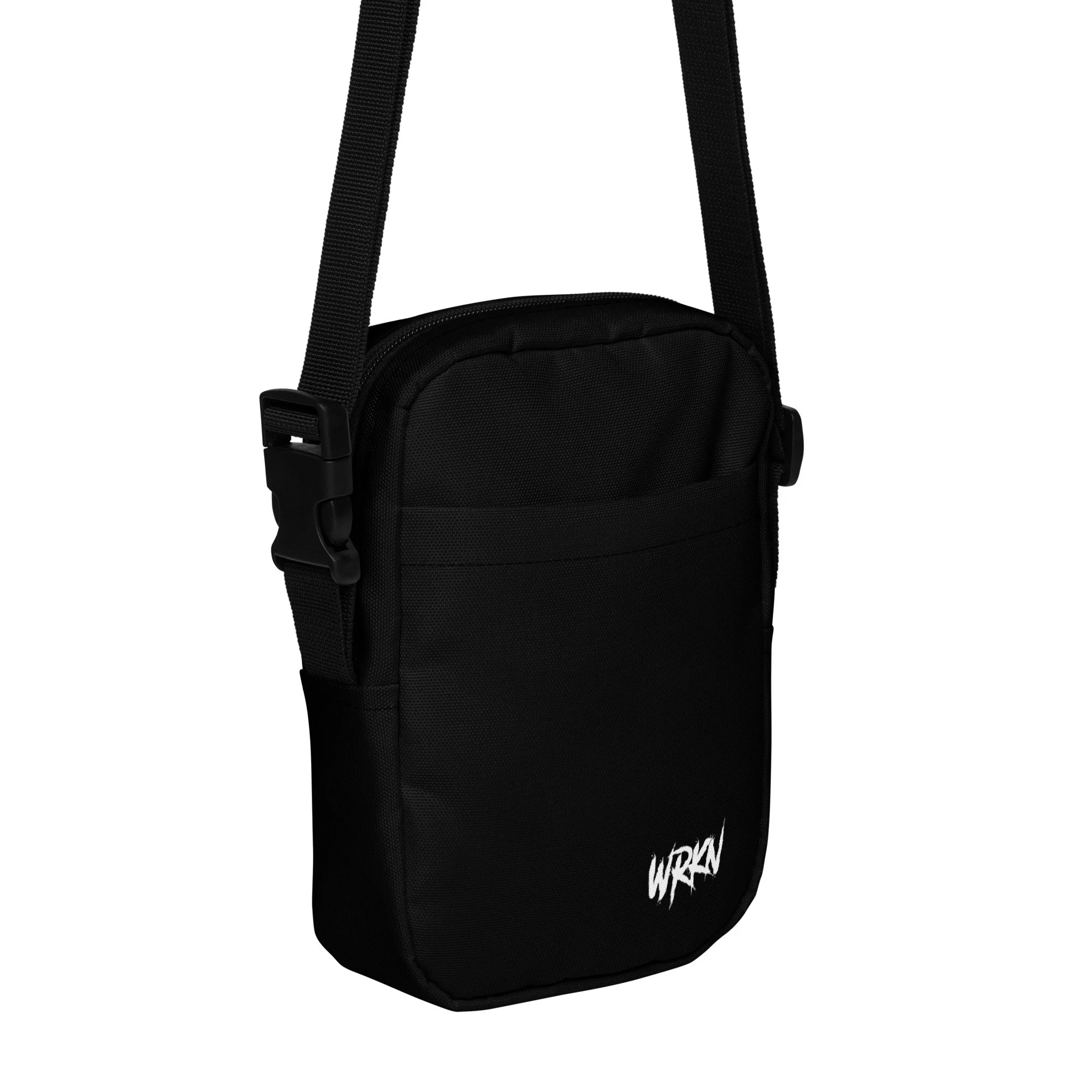 WRKN Unisex Crossbody Bag - white logo