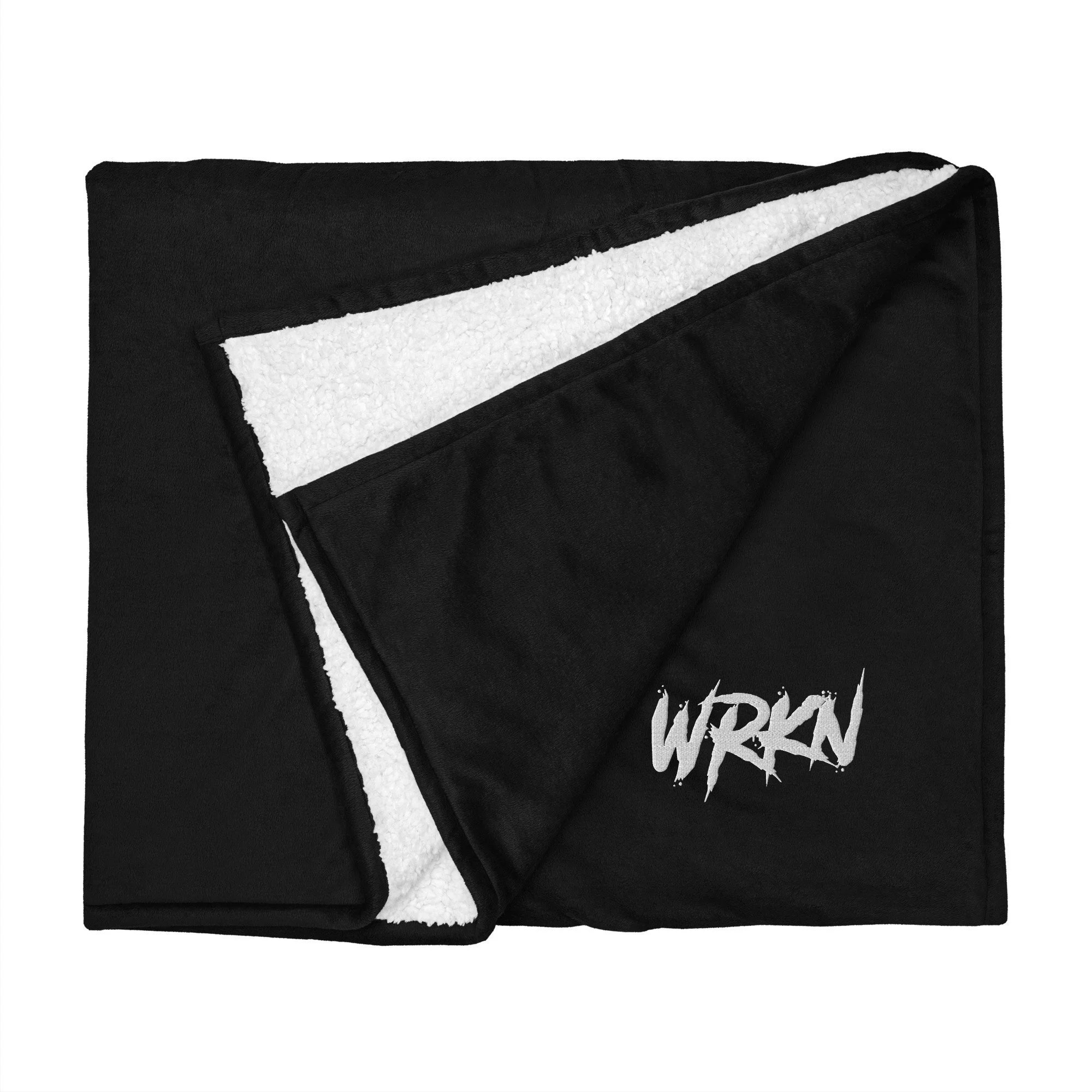 WRKN Premium S. Blanket - white logo - EMB