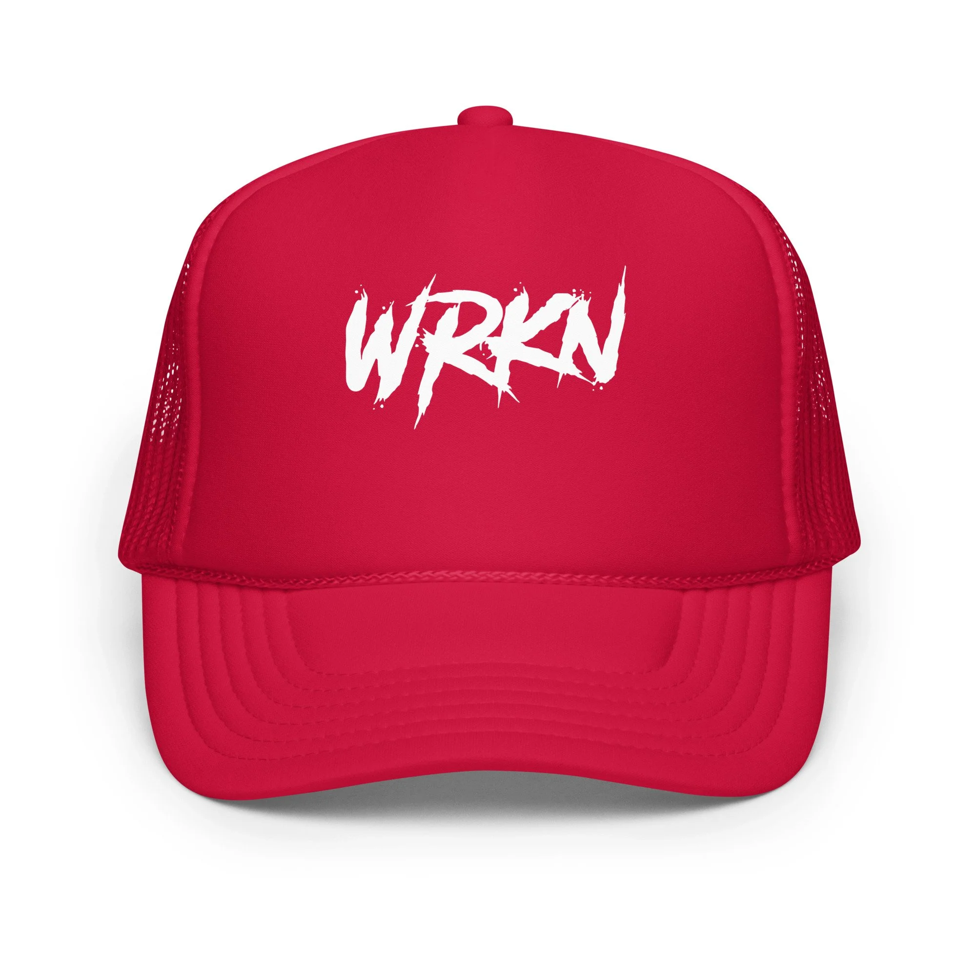 WRKN Foam Trucker Hat - white logo - DTF