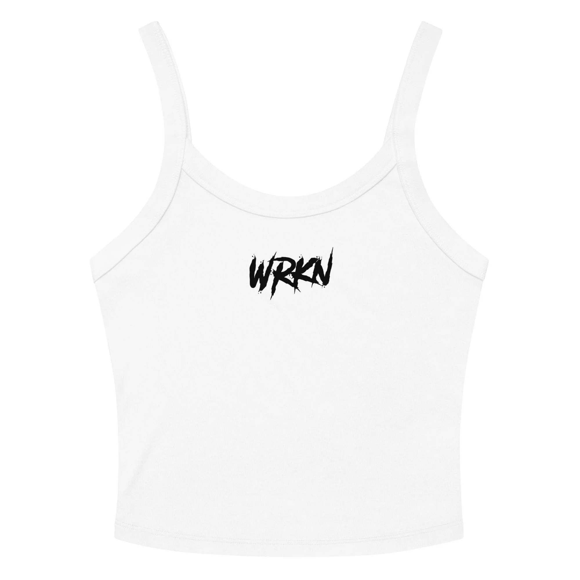 WRKN Women’s M. Rib 2 Tank Top - black logo - center