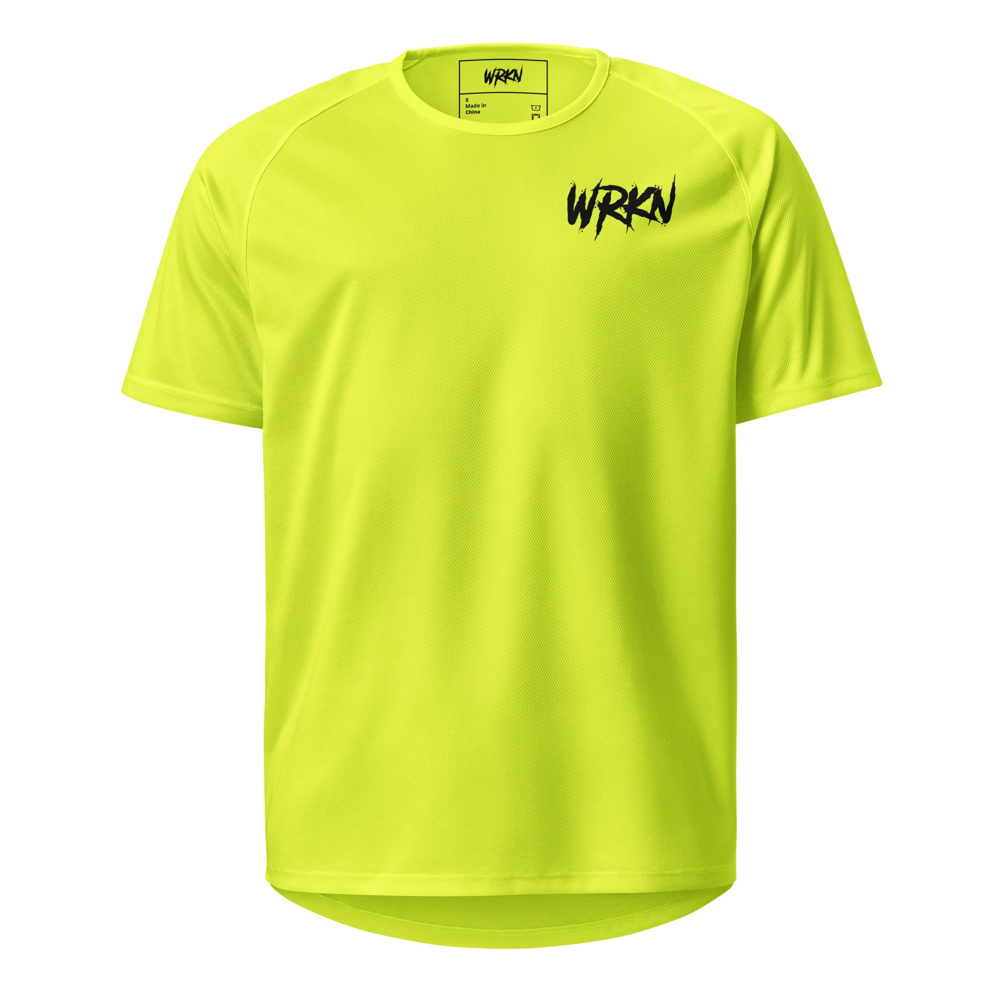 WRKN Unisex P. 6 Sports Jersey - black logo - left chest