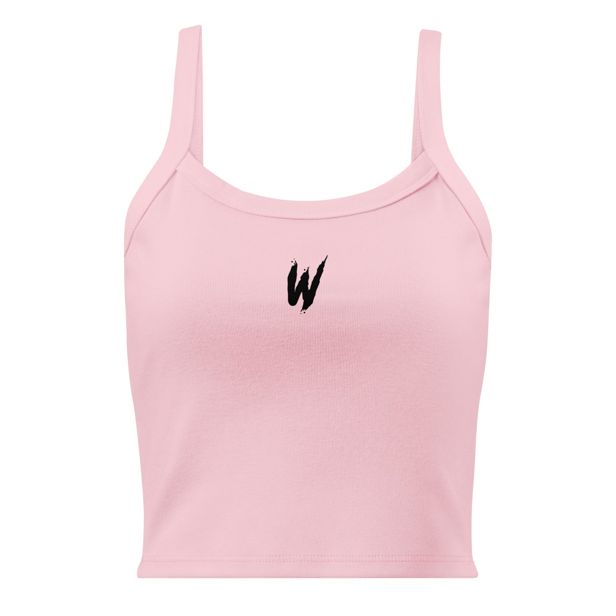 WRKN Women’s M. Rib Tank Top - W - black logo - center