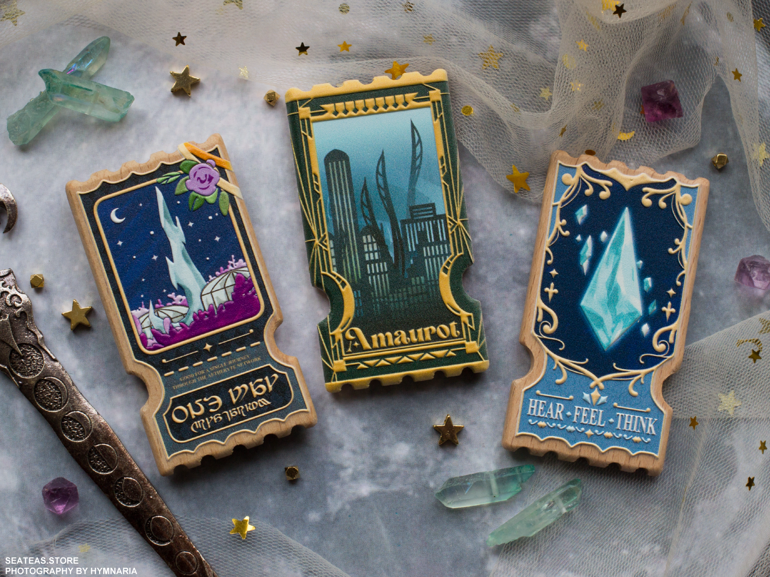 FF14 Wooden Embossed Ticket Magnet — SeaTeas Store