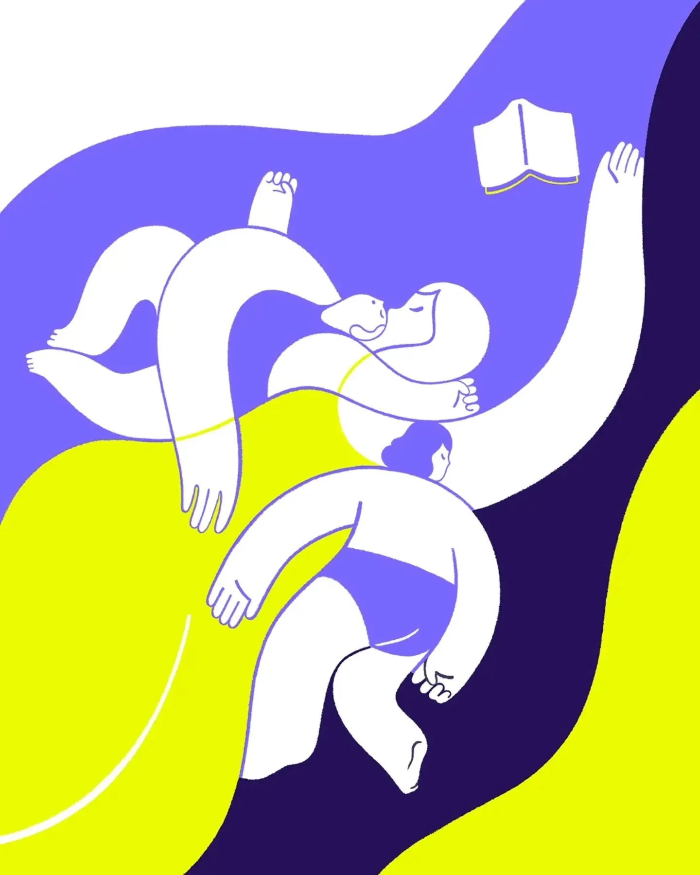 ENCORE UNE HISTOIRE, douceur et flemme d'un dimanche soir.

Cette illustration fait partie d'un "petit coin de paradis", l'exposition collective des artistes de la @laslowagence &agrave; d&eacute;couvrir jusqu'au 21/11 &agrave; la merveille