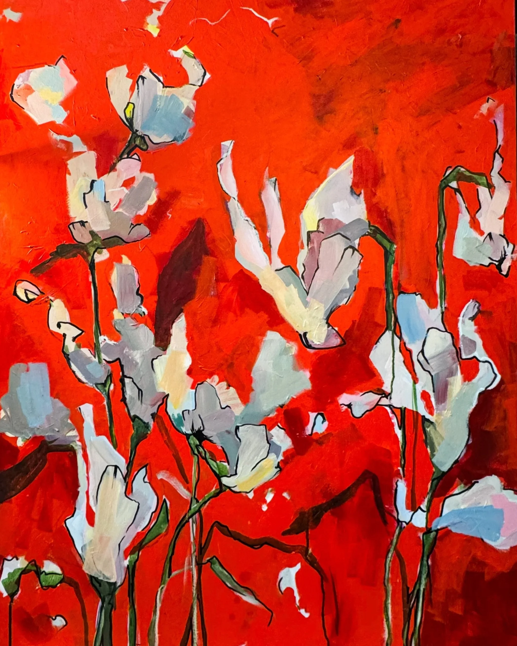 Wild Flower Chorus | Acrylic mixed-media | 36in x 48in | exhibited at The Cavallo Gallery