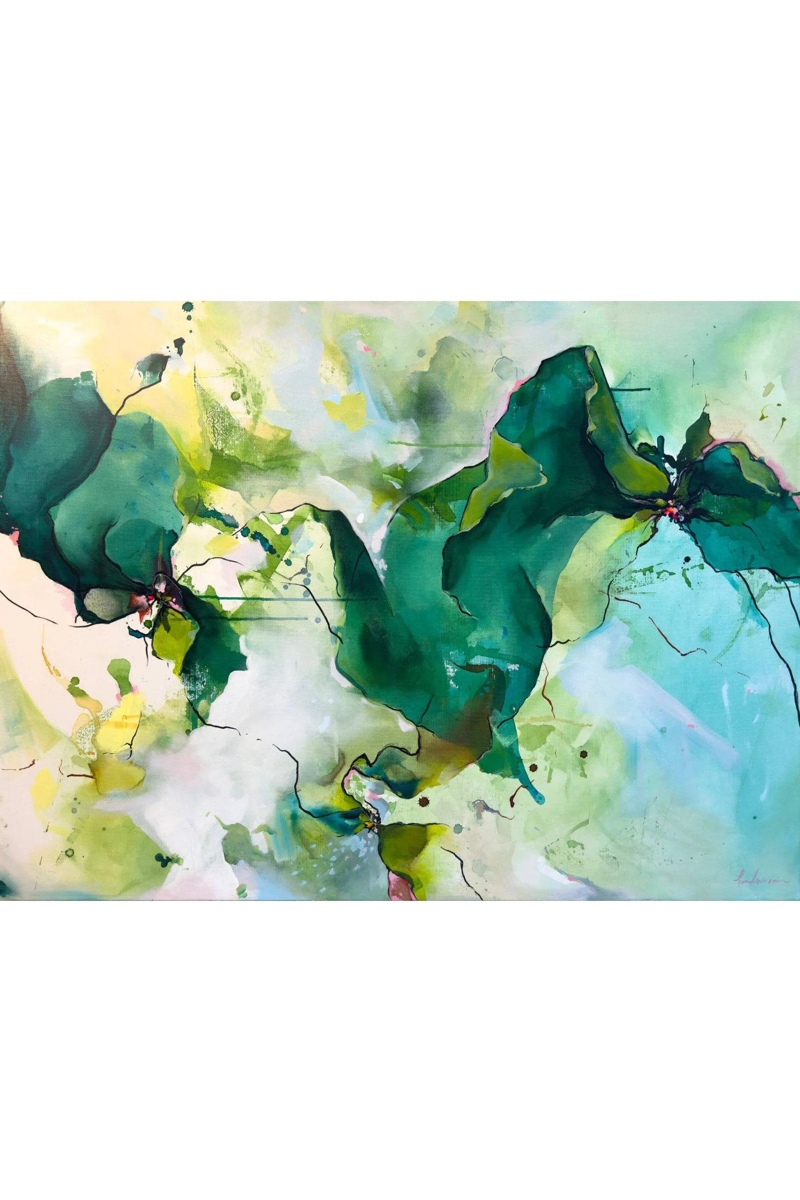 The Viridian | Acrylic mixed-media | 48in x 36in | sold