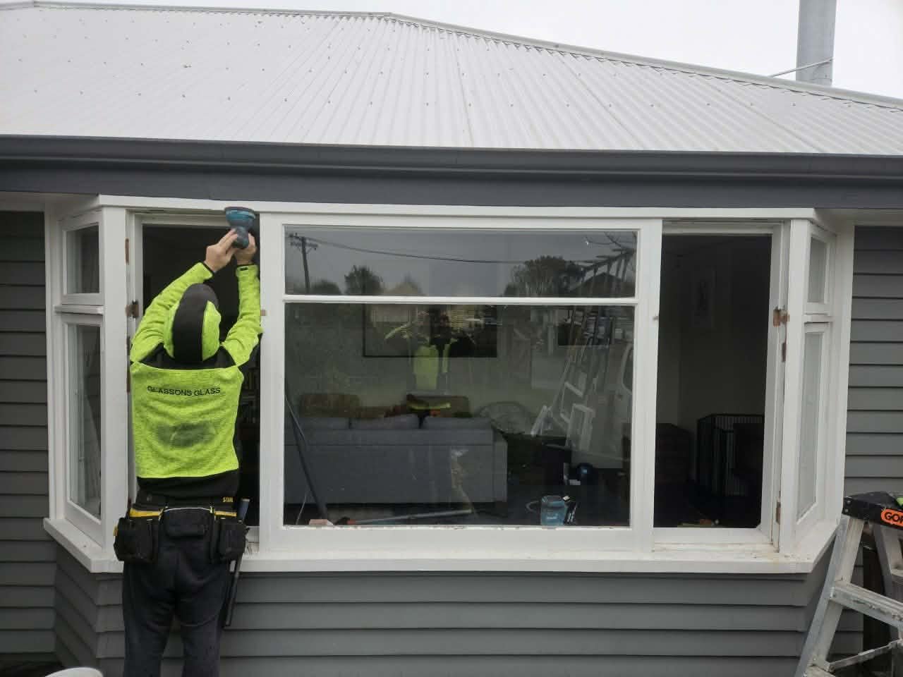 Commercial glazing. 