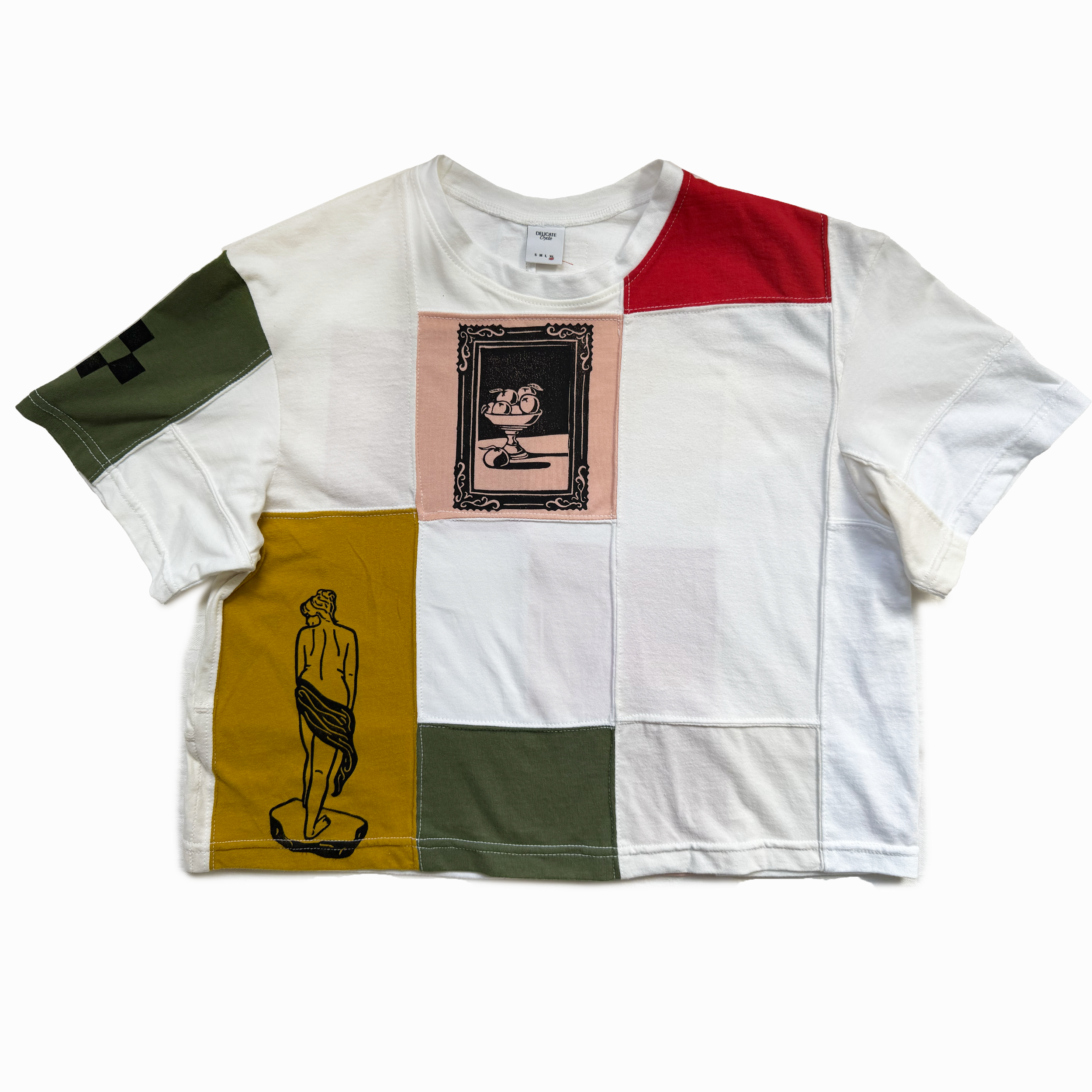 Ok Soup Studio X Delicate Cycle Cropped Tee - Extra Large