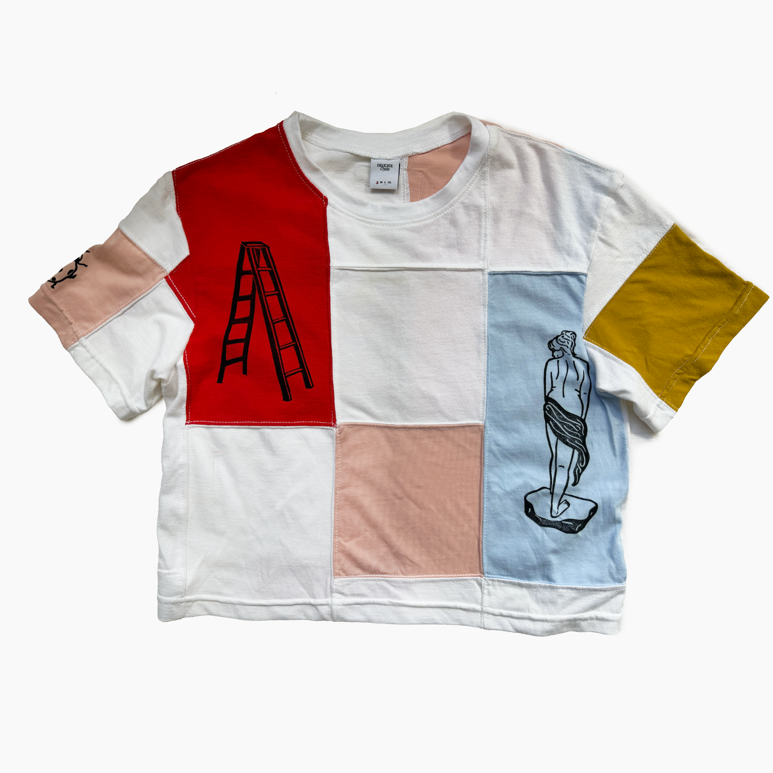 Ok Soup Studio X Delicate Cycle Cropped Tee - Small