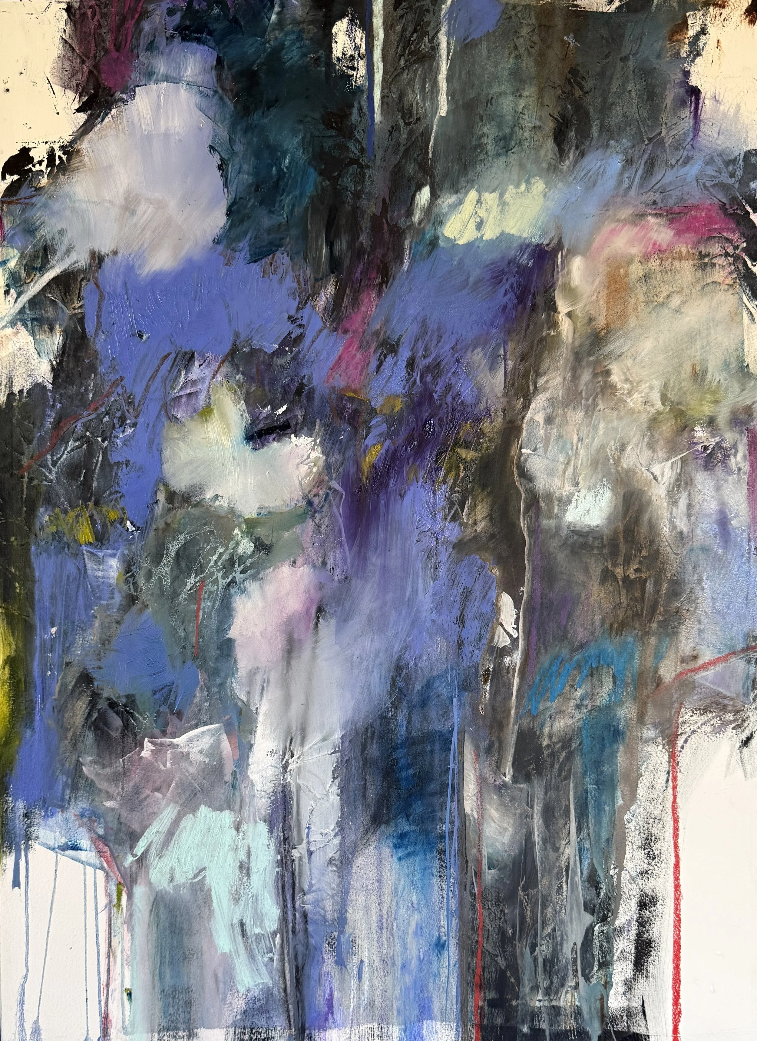 #60 "In A Vase By the Door"
30" x 22"
Oil & Cold Wax on Arches Oil Paper
Interested? Reach out to patfrederickstudio@gmail.com 