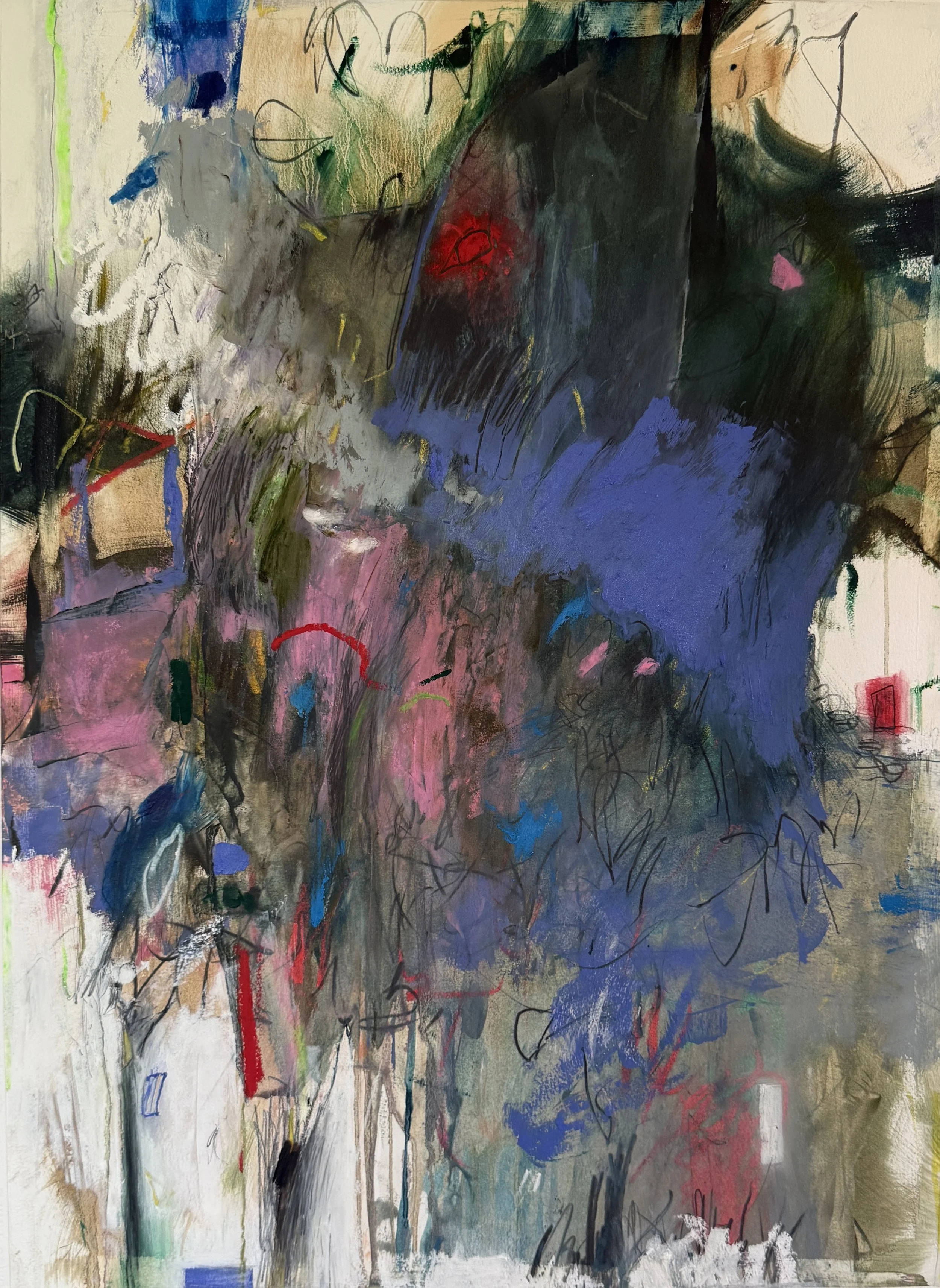 #63 "Tree House"
30" x 22"
Oil & Cold Wax on Arches Oil Paper
Interested? Reach out to patfrederickstudio@gmail.com 