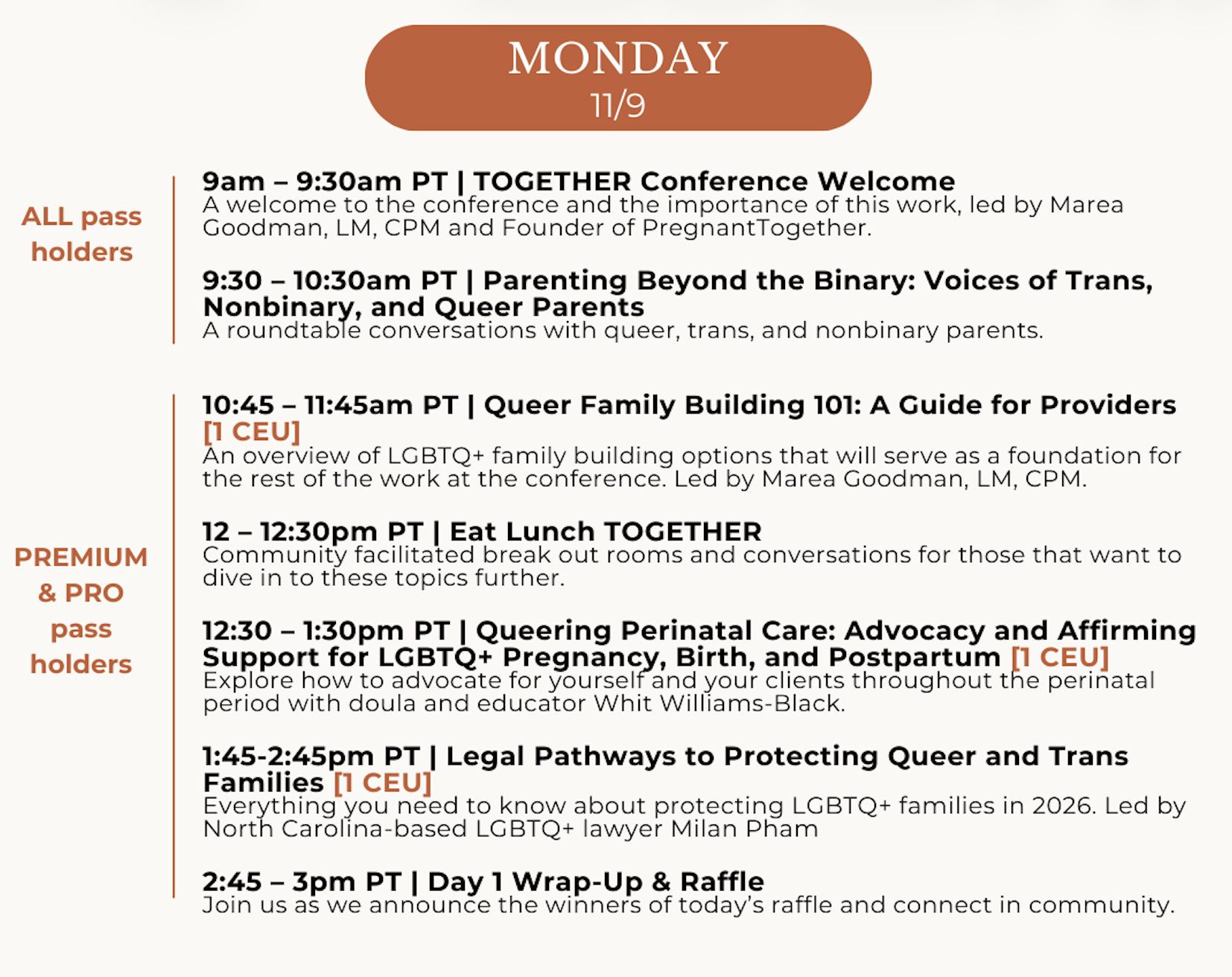 Schedule for TOGETHER 2026 1