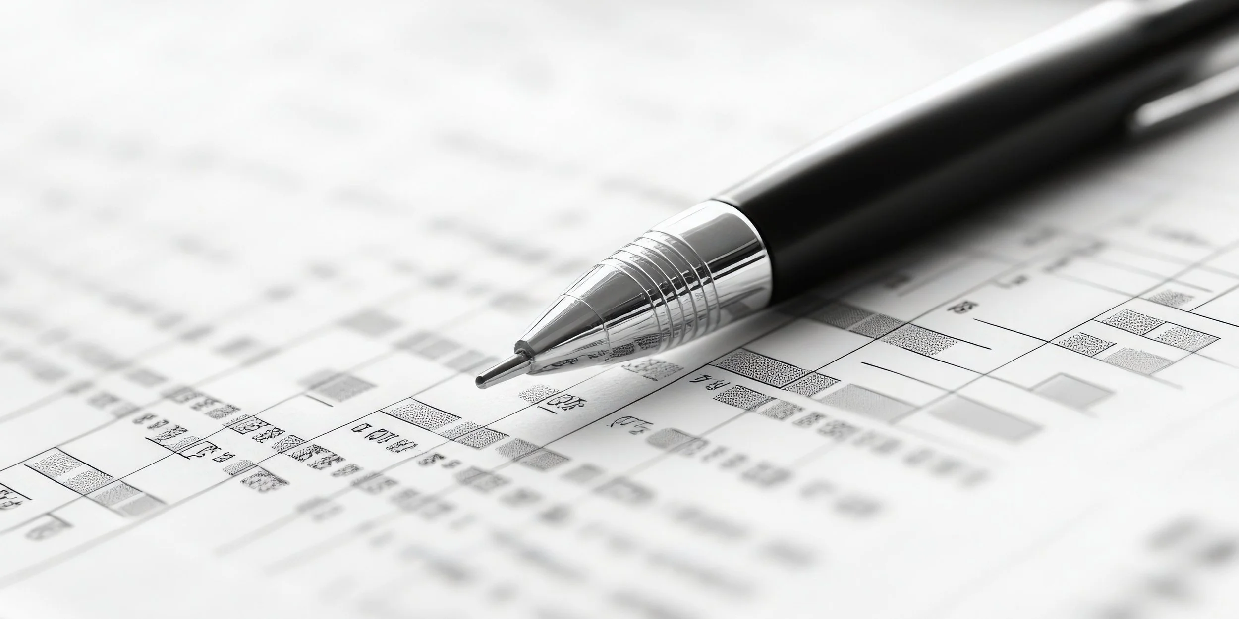 A pencil on a document