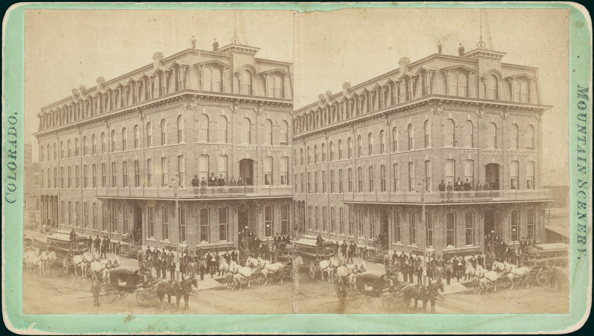 ★ c. 1873-1879, Photograph of the InterOcean Hotel, Denver, Co. Denver Public Library Special Collections (Z-8871). ★ THE INTER-OCEAN HOTEL ★ Created by one of Colorado's most prominent formerly enslaved Black Businessmen, Barney L. Ford, the Inter-O