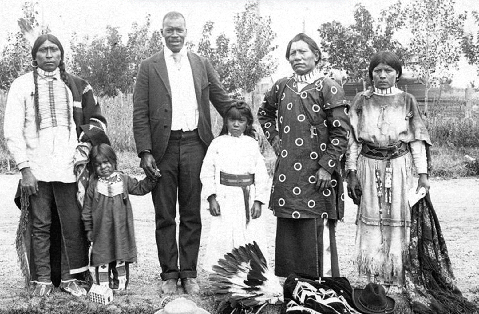 ★ c. early 1900s, group portrait of Ute Tribe members with John Taylor on the Uintah Reservation. John Taylor was married to Kitty Cloud, a Ute woman, with whom he had four children. History Colorado, Record 894.367.3.