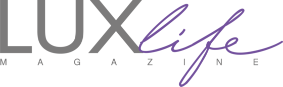 Logo of LUXE Life Magazine with black and purple text.