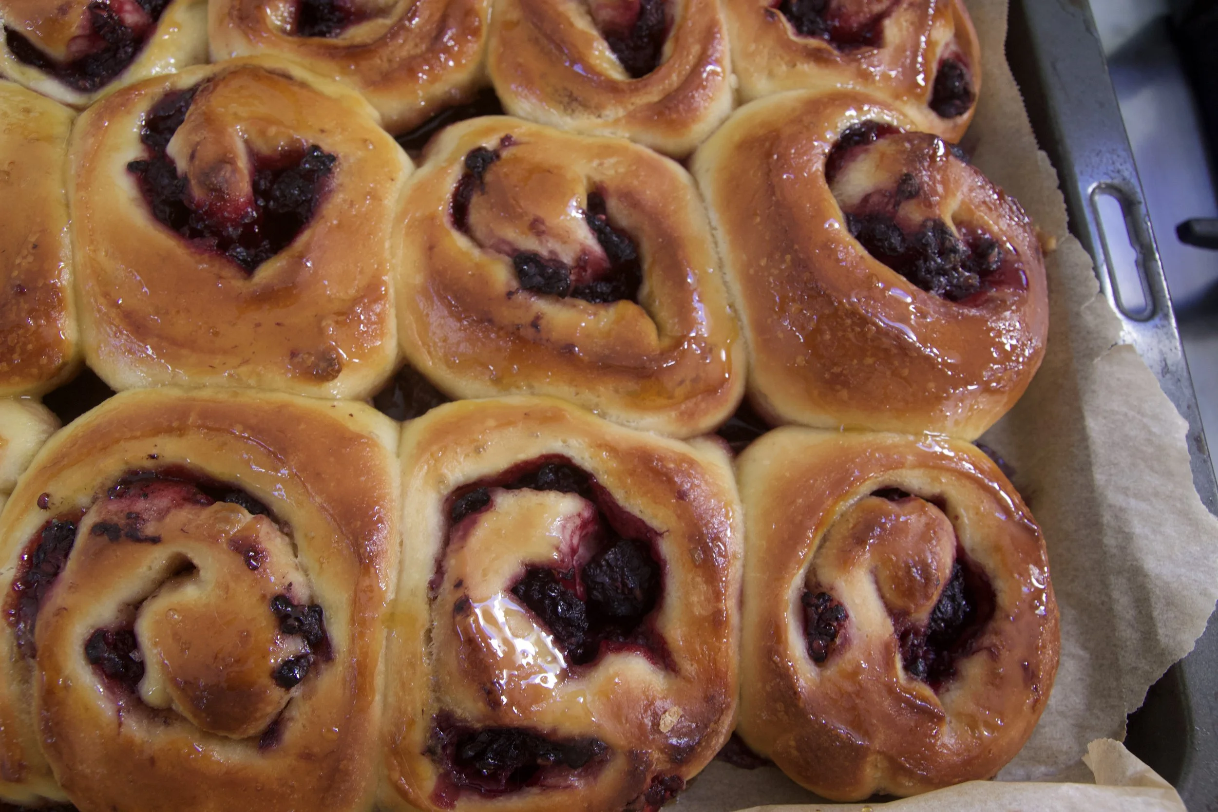 Blackberry Brioche Buns