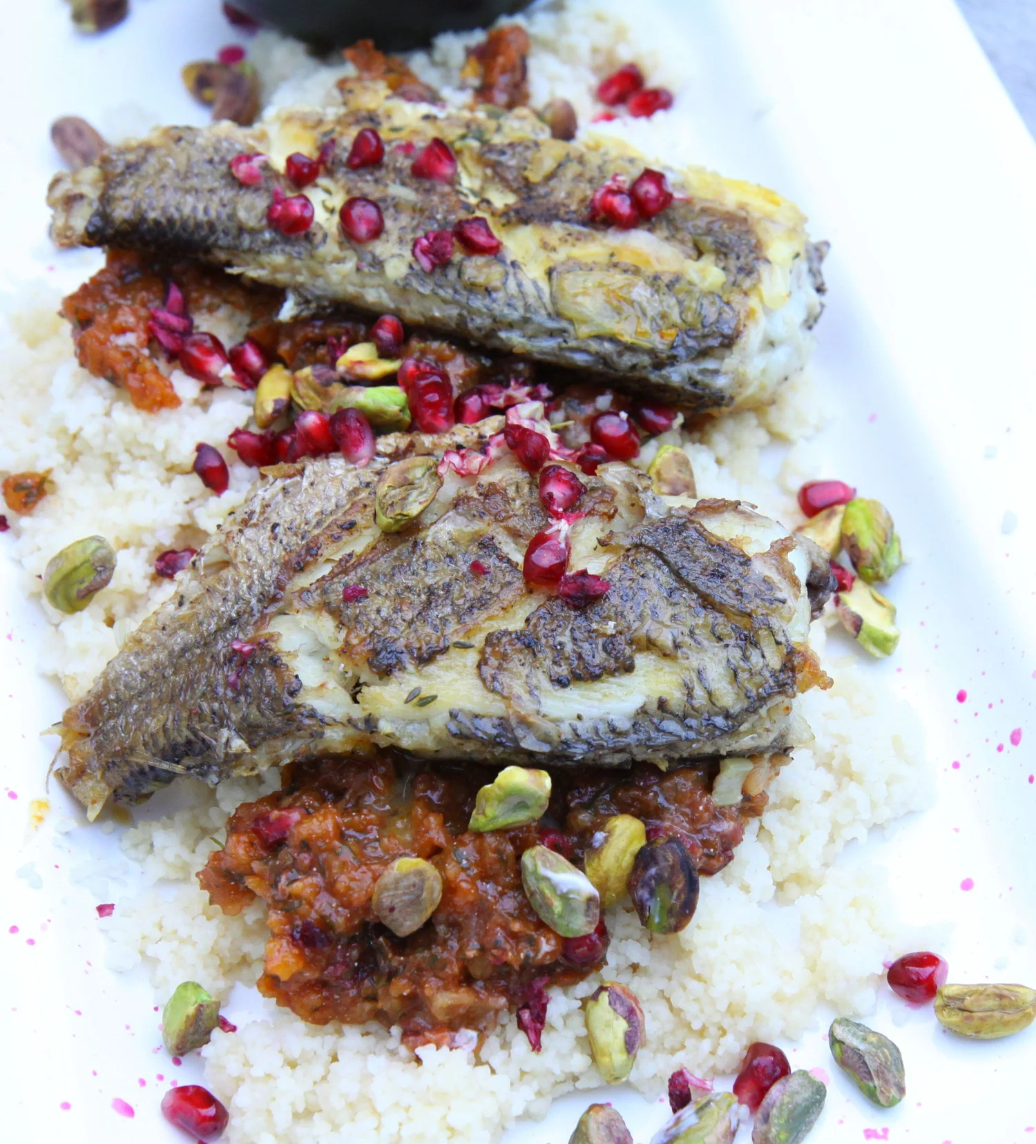 Moroccan Fish with Couscous and Harissa Yoghurt — The Quirk and the Cool