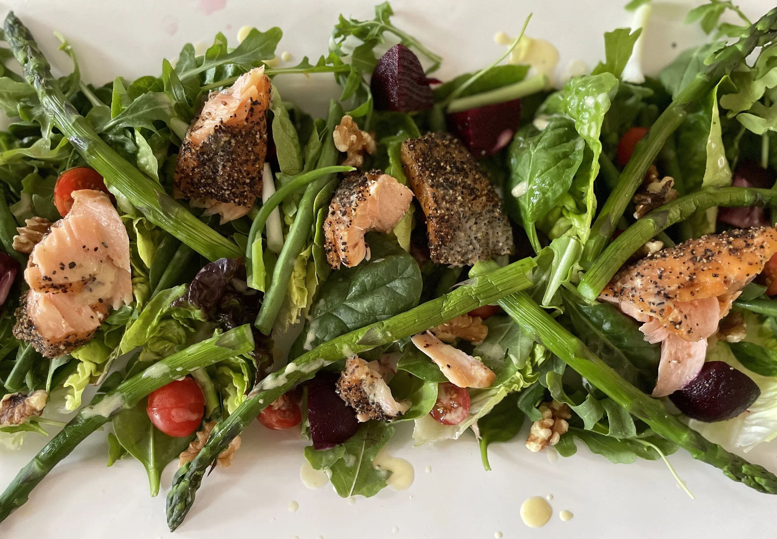 Hot Smoked Salmon Salad